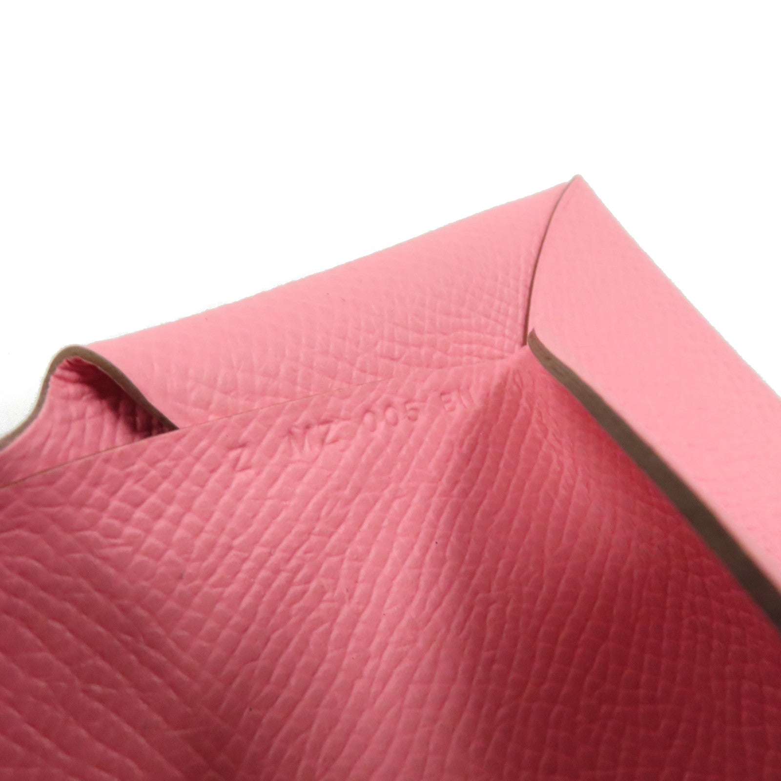 HERMES Epsom皮革Calvi Duo Compact Card Holder銀扣卡片套X9 Mauve Sylvestre錦葵紫色