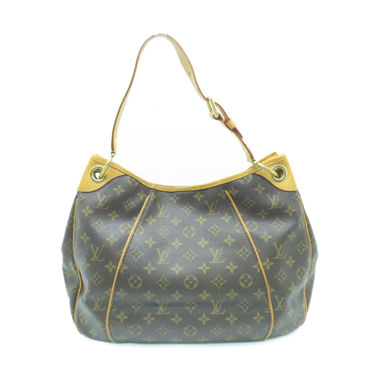 LOUIS VUITTON Monogram Galliera PM金扣肩背袋棕色