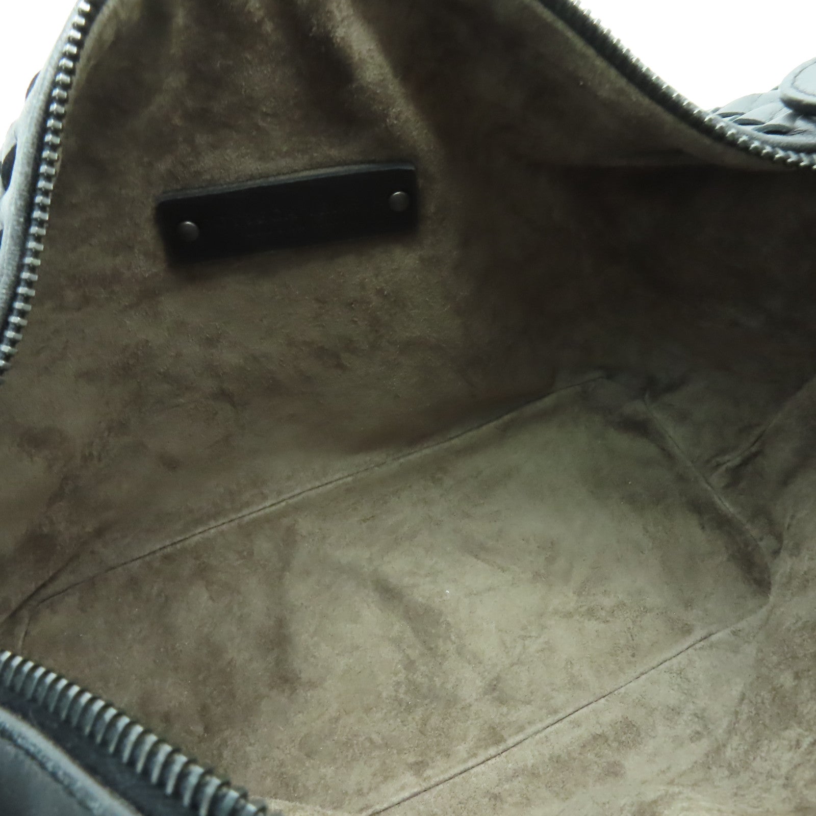 BOTTEGA VENETA 牛皮皮革Shoulder Bag黑扣手挽袋黑色
