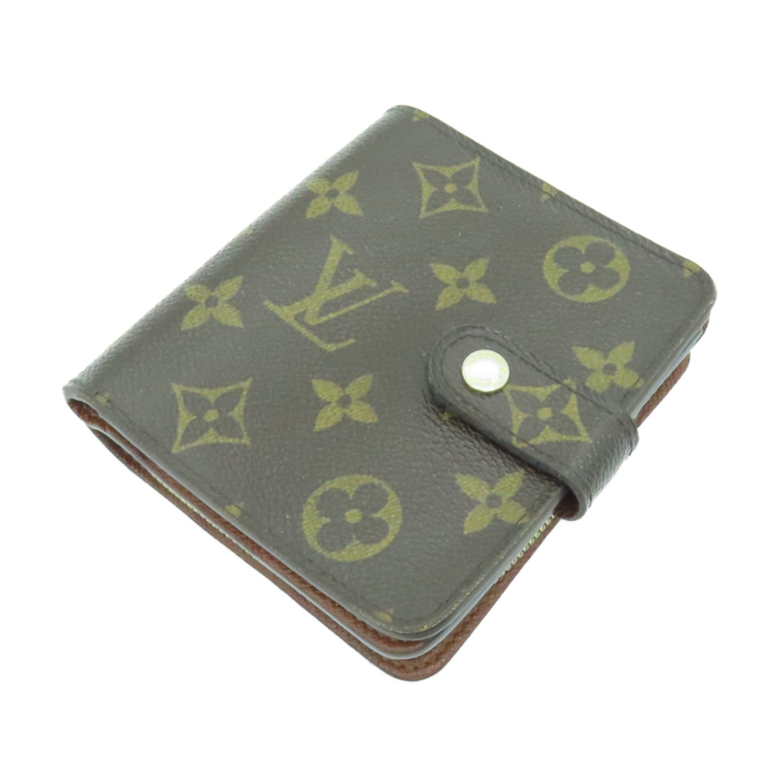LOUIS VUITTON Monogram Wallet Gold Buckle Wallet Brown
