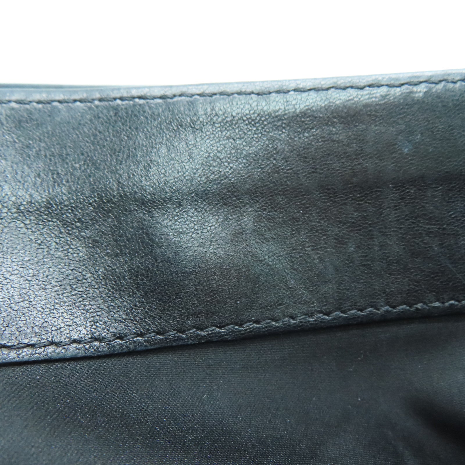 CHANEL 漆皮皮革Chain Shoulder Bag銀扣鏈帶肩背袋黑色