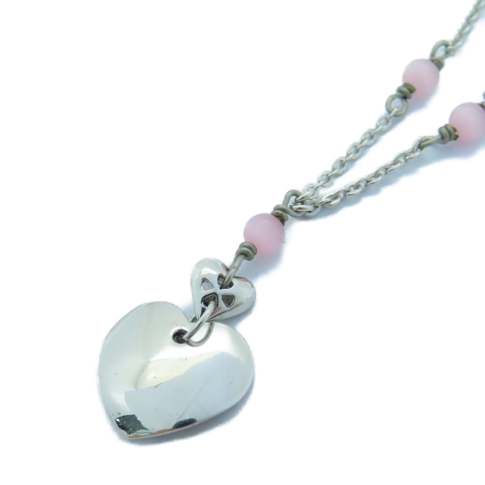 Dior 金屬Heart Necklace項鍊銀色
