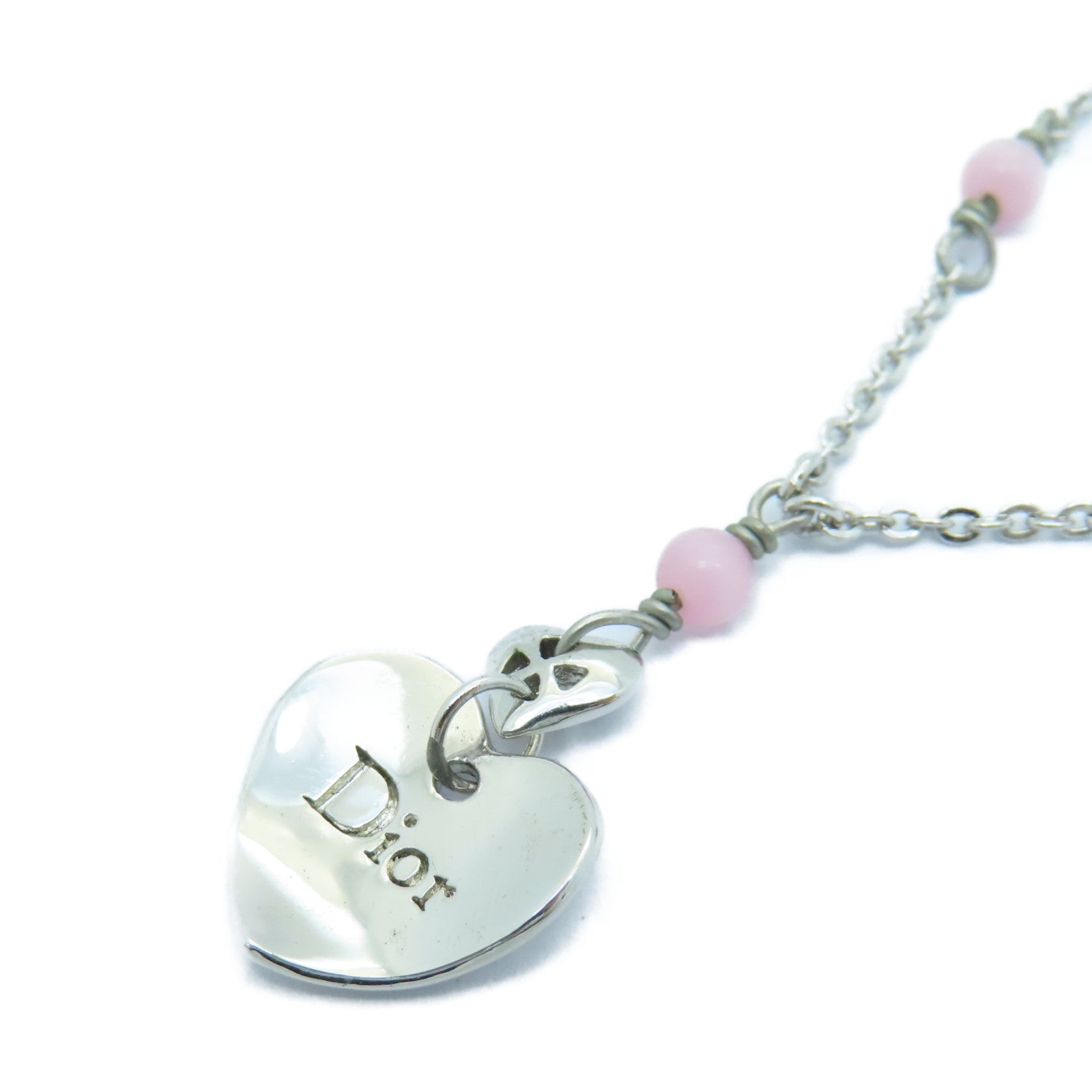 Dior 金屬Heart Necklace項鍊銀色