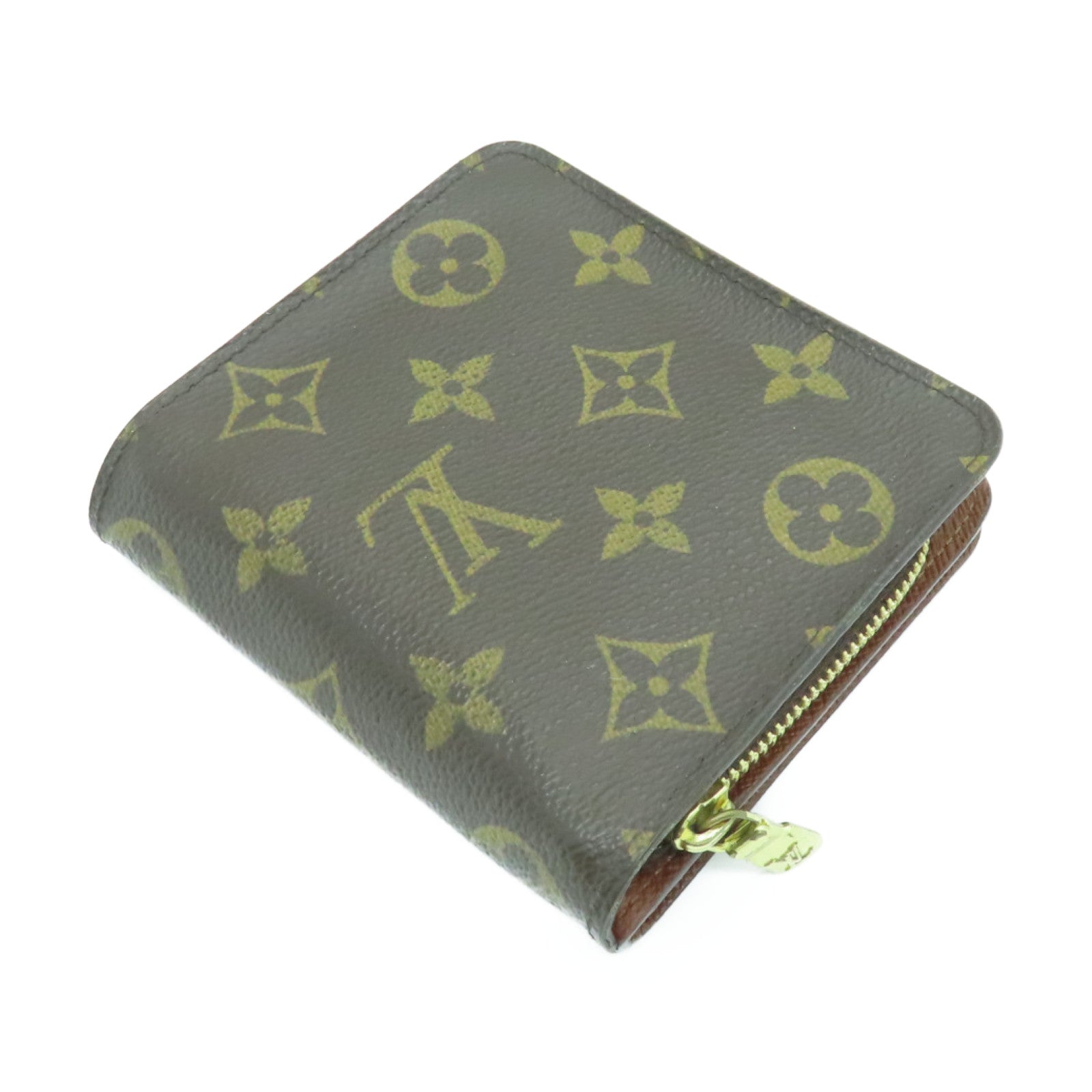LOUIS VUITTON Monogram Wallet Gold Buckle Wallet Brown