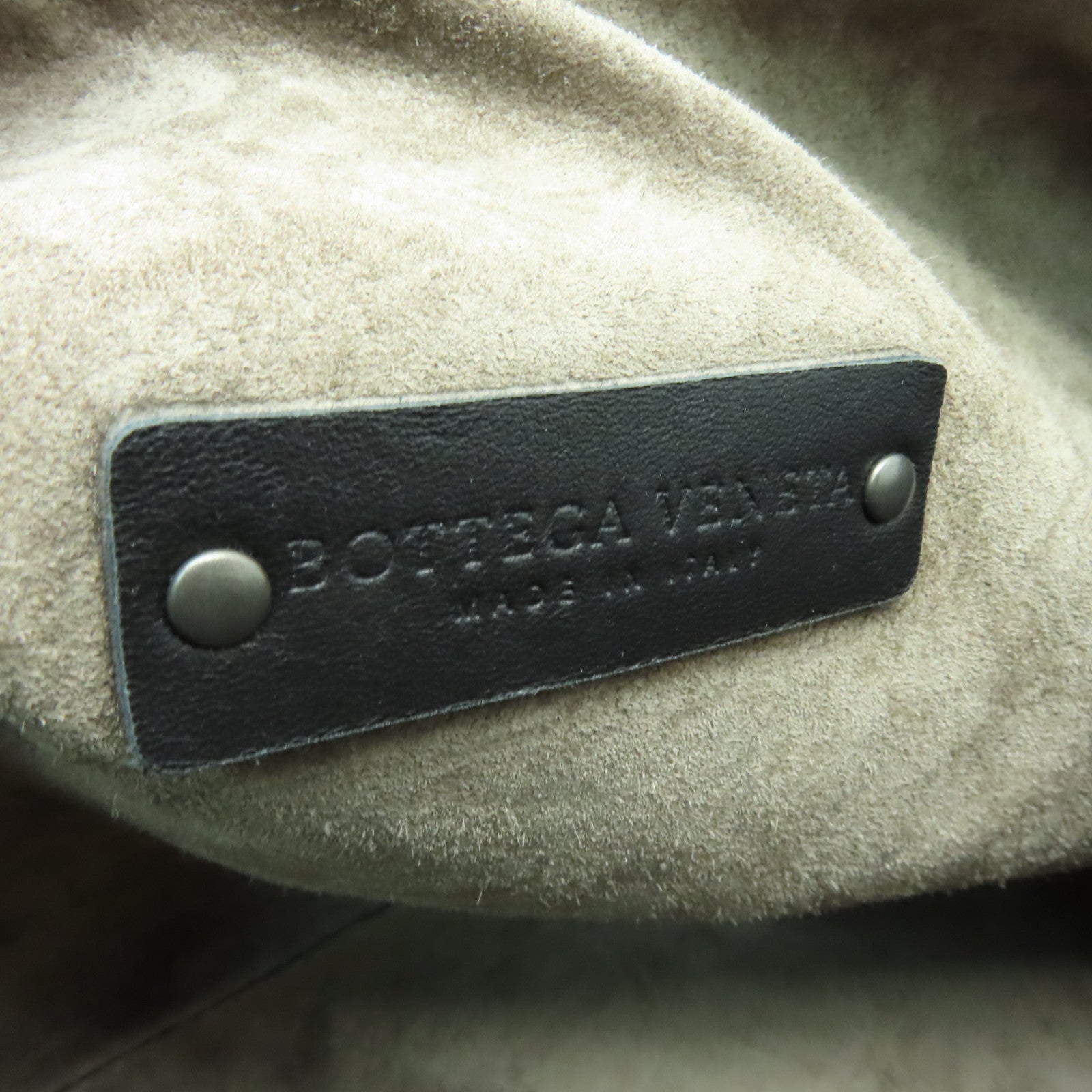 BOTTEGA VENETA 牛皮皮革Shoulder Bag黑扣手挽袋黑色