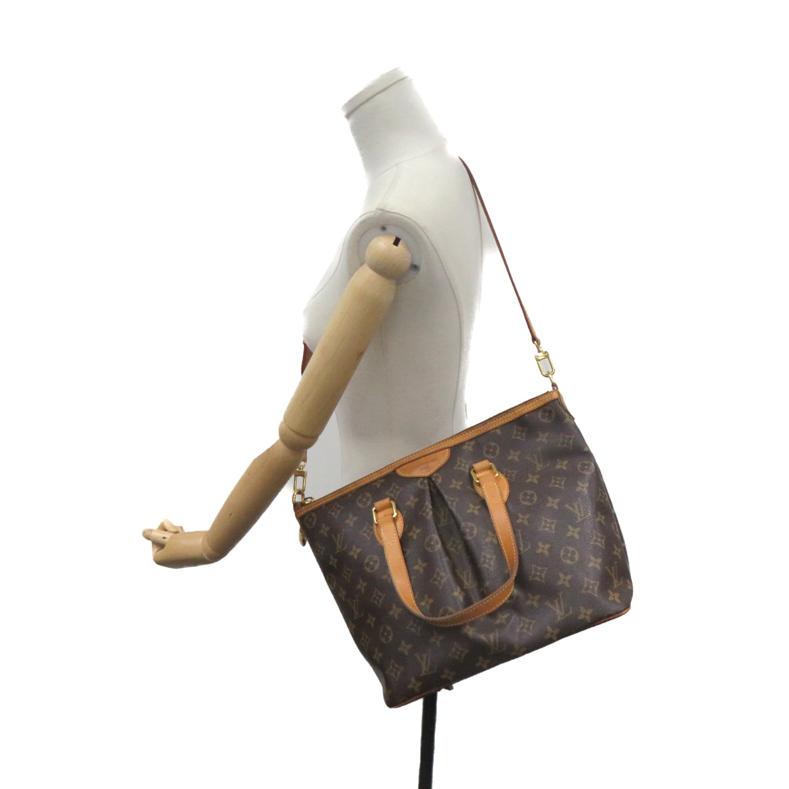 LOUIS VUITTON Monogram Palermo PM 2Way Shoulder Bag Brown