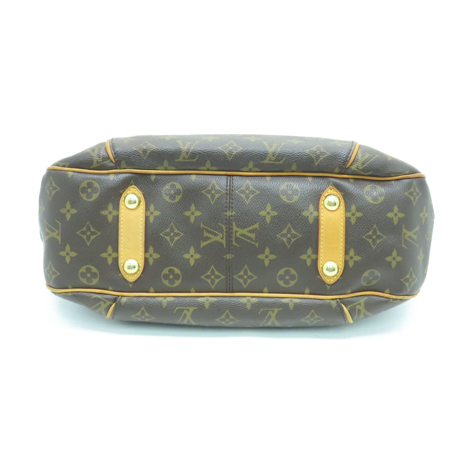 LOUIS VUITTON Monogram Galliera PM金扣肩背袋棕色