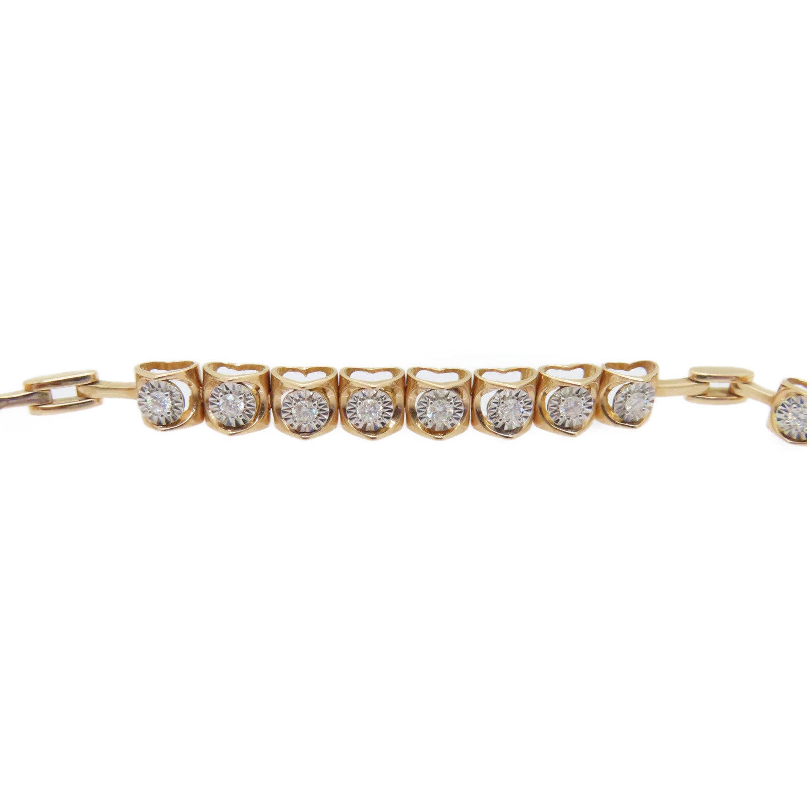 JEWELRY 18K Rose Gold Diamond Bracelet 0.303ct Diamond Bracelet