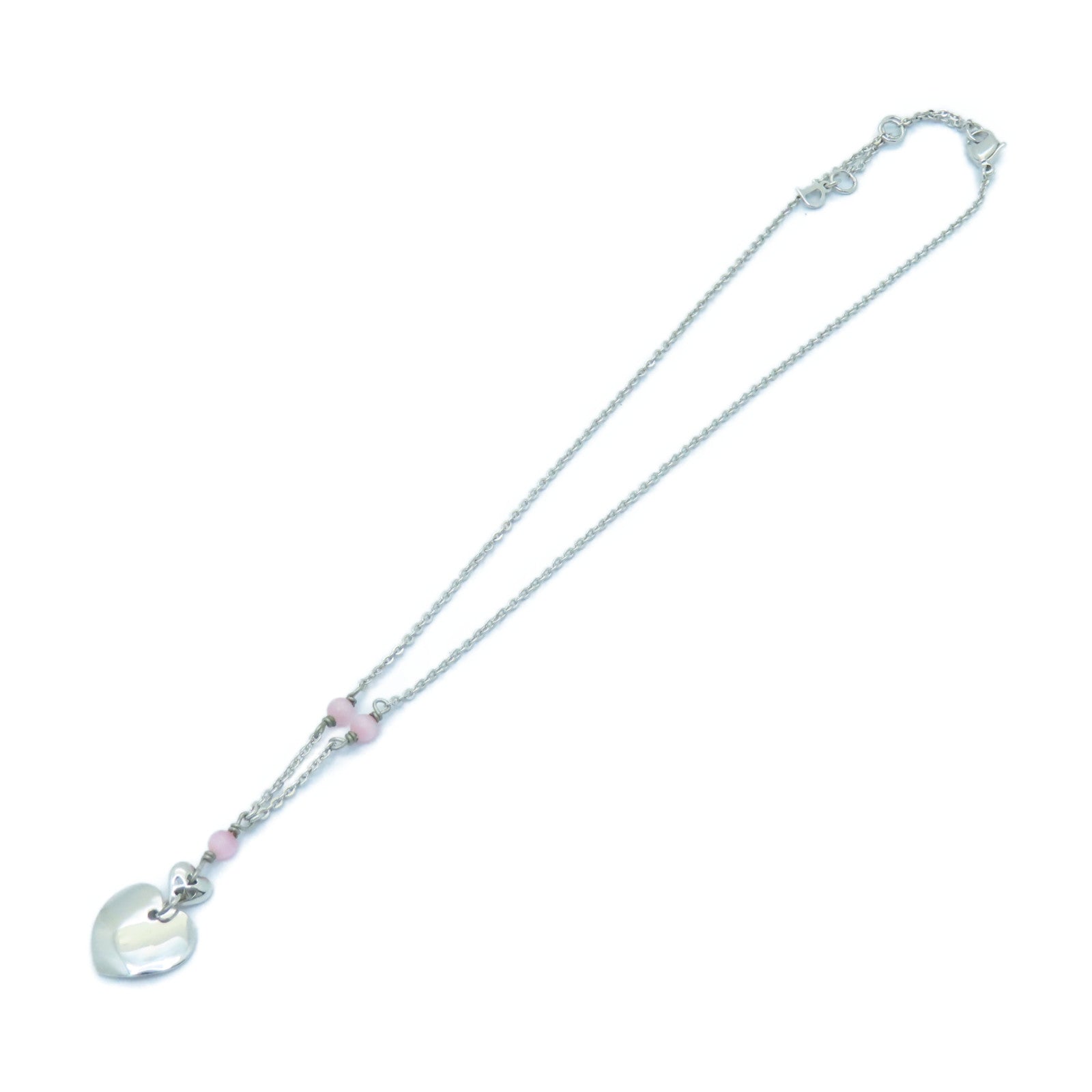 Dior 金屬Heart Necklace項鍊銀色