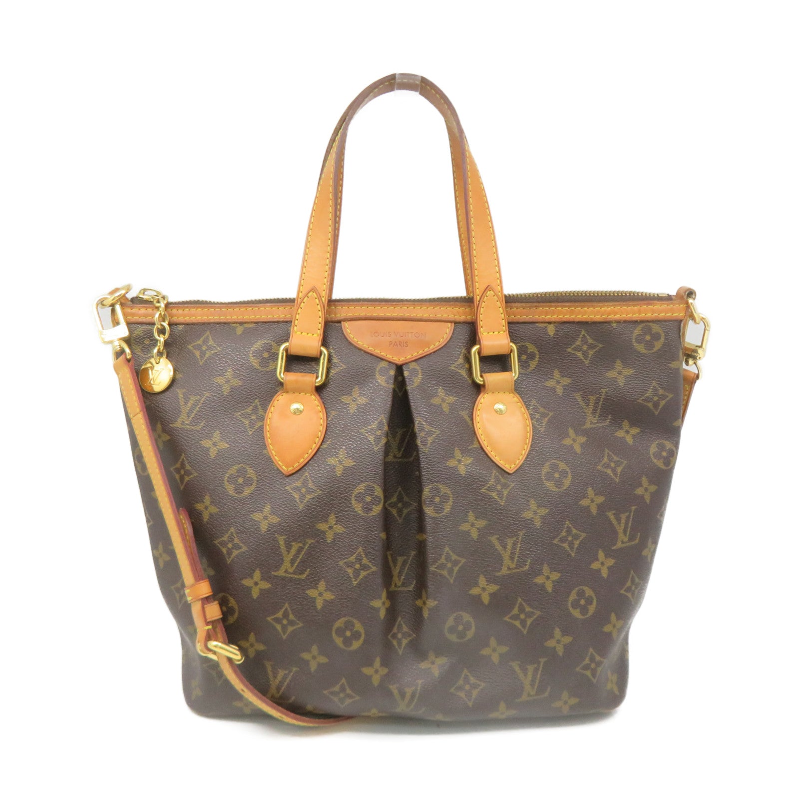 LOUIS VUITTON Monogram Palermo PM 2Way Shoulder Bag Brown