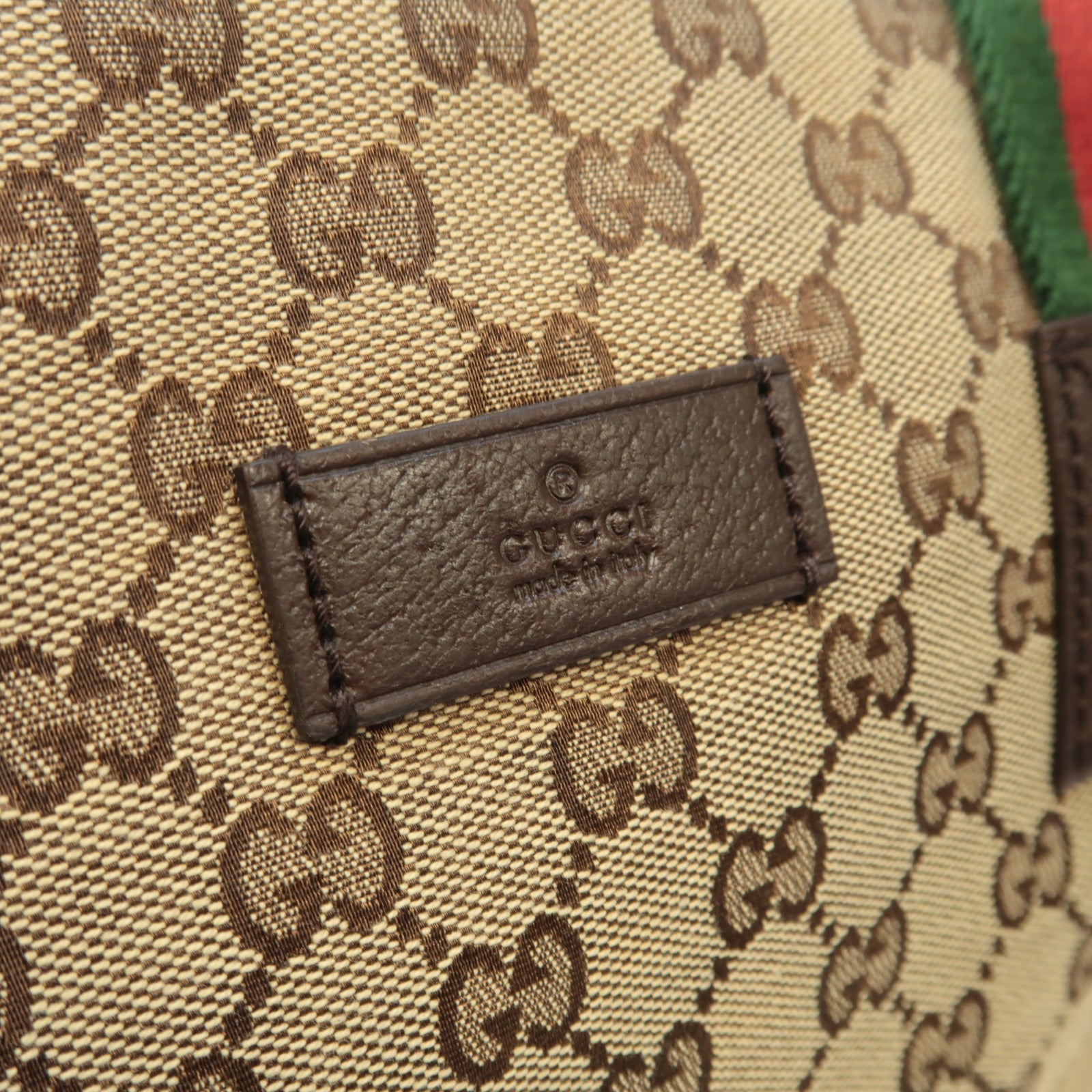 GUCCI 帆布Boston Bag波士顿包棕色