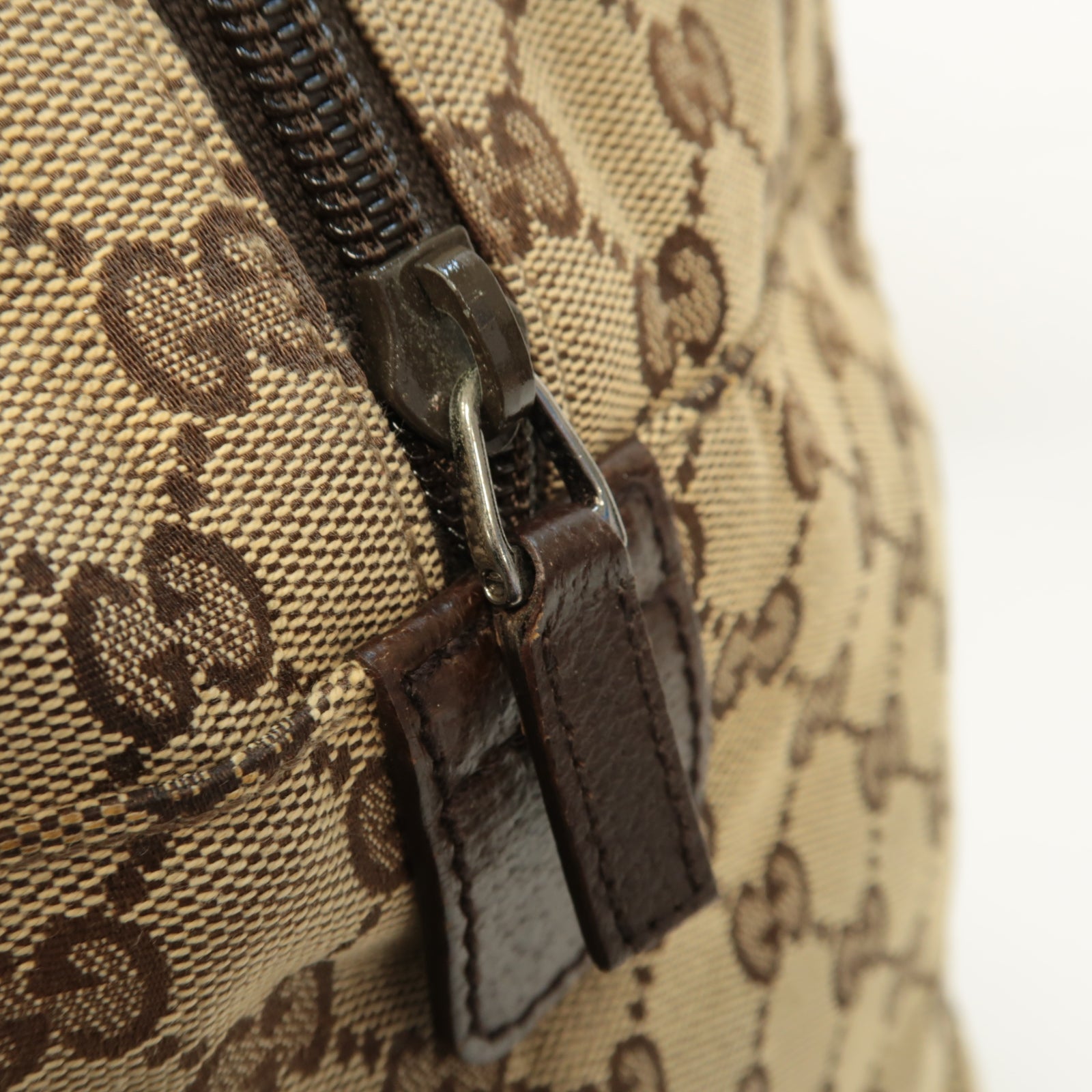 GUCCI 帆布Boston Bag波士顿包棕色