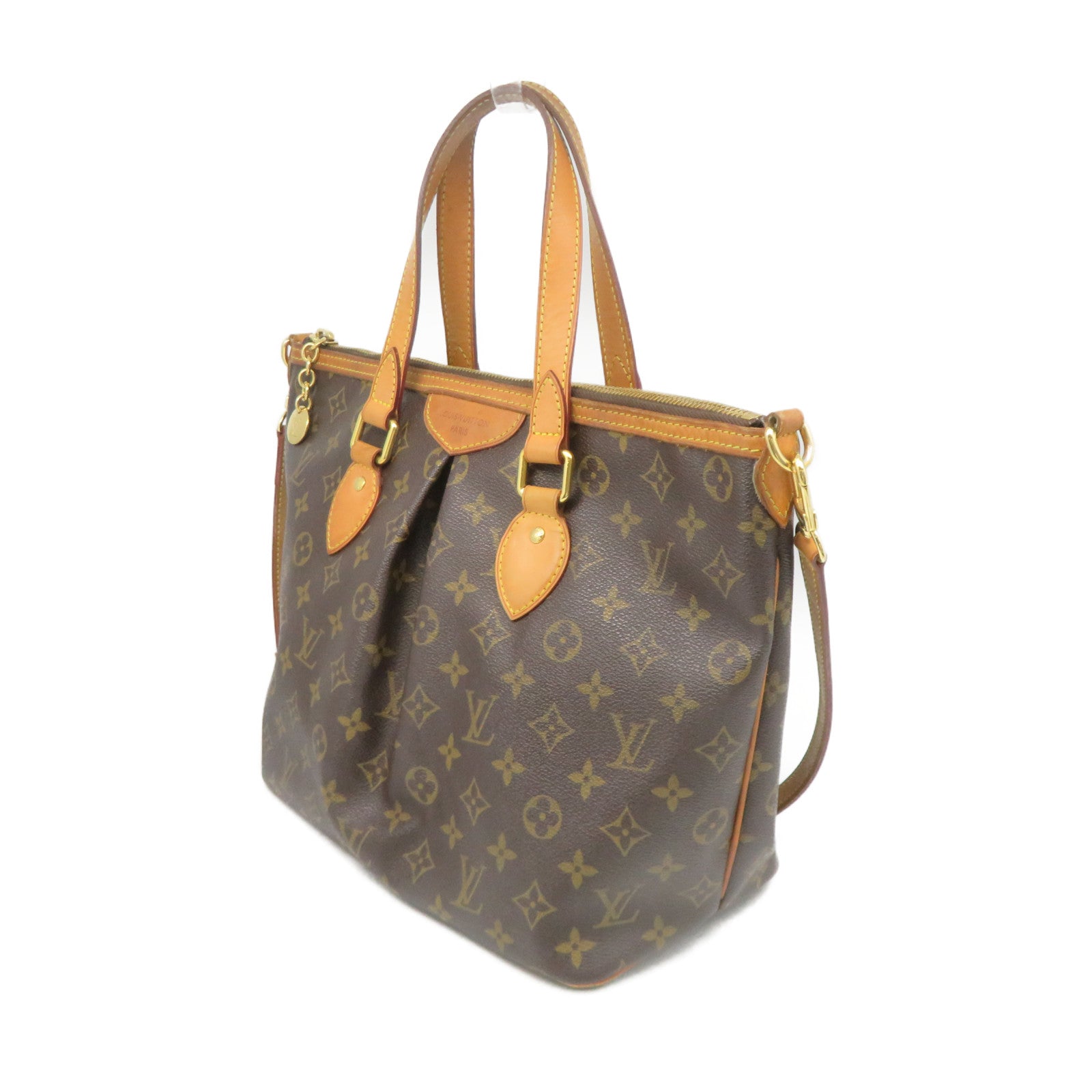 LOUIS VUITTON Monogram Palermo PM 2Way Shoulder Bag Brown