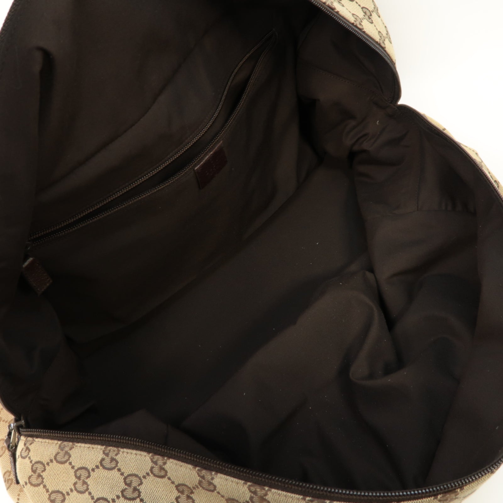 GUCCI 帆布Boston Bag波士顿包棕色