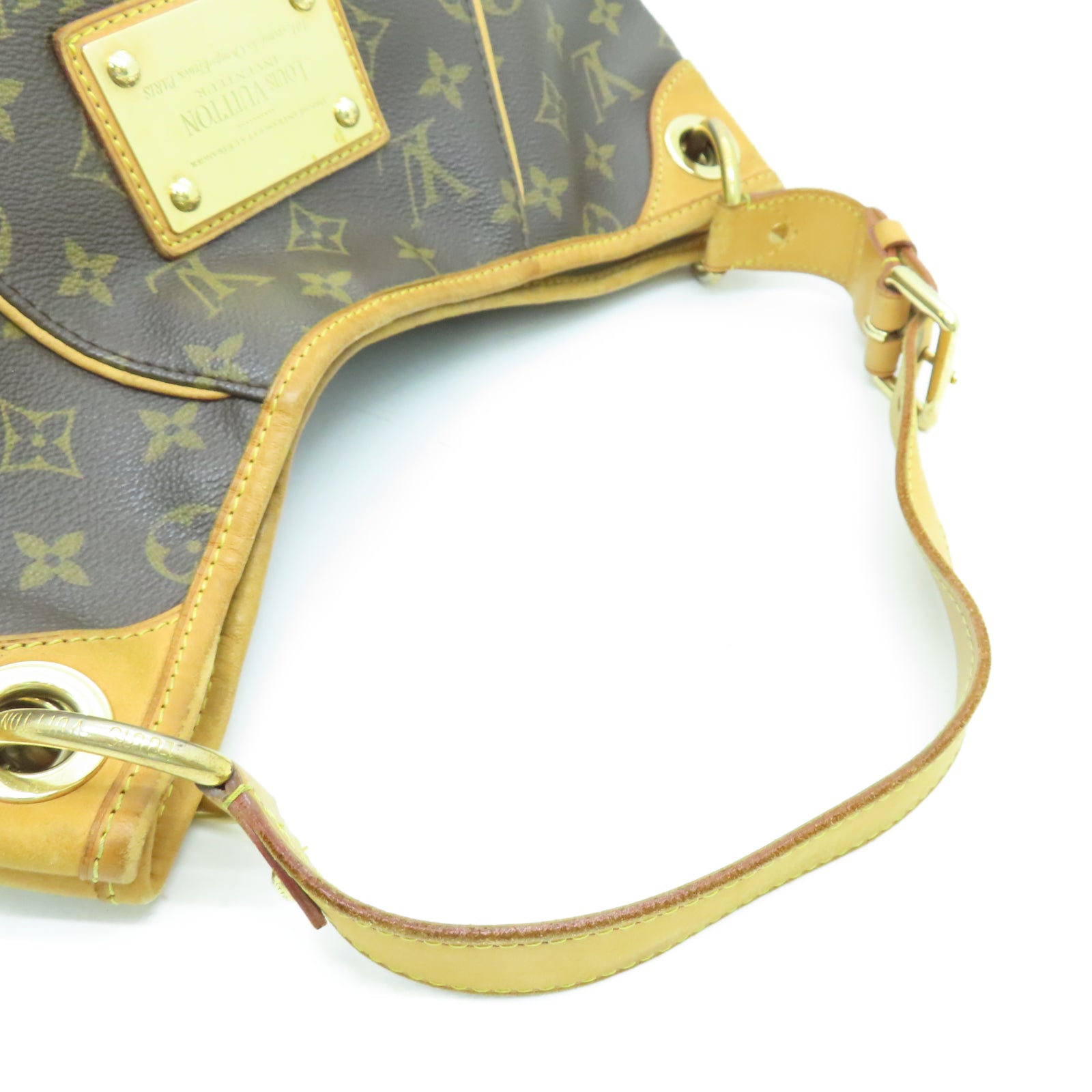 LOUIS VUITTON Monogram Galliera PM金扣肩背袋棕色