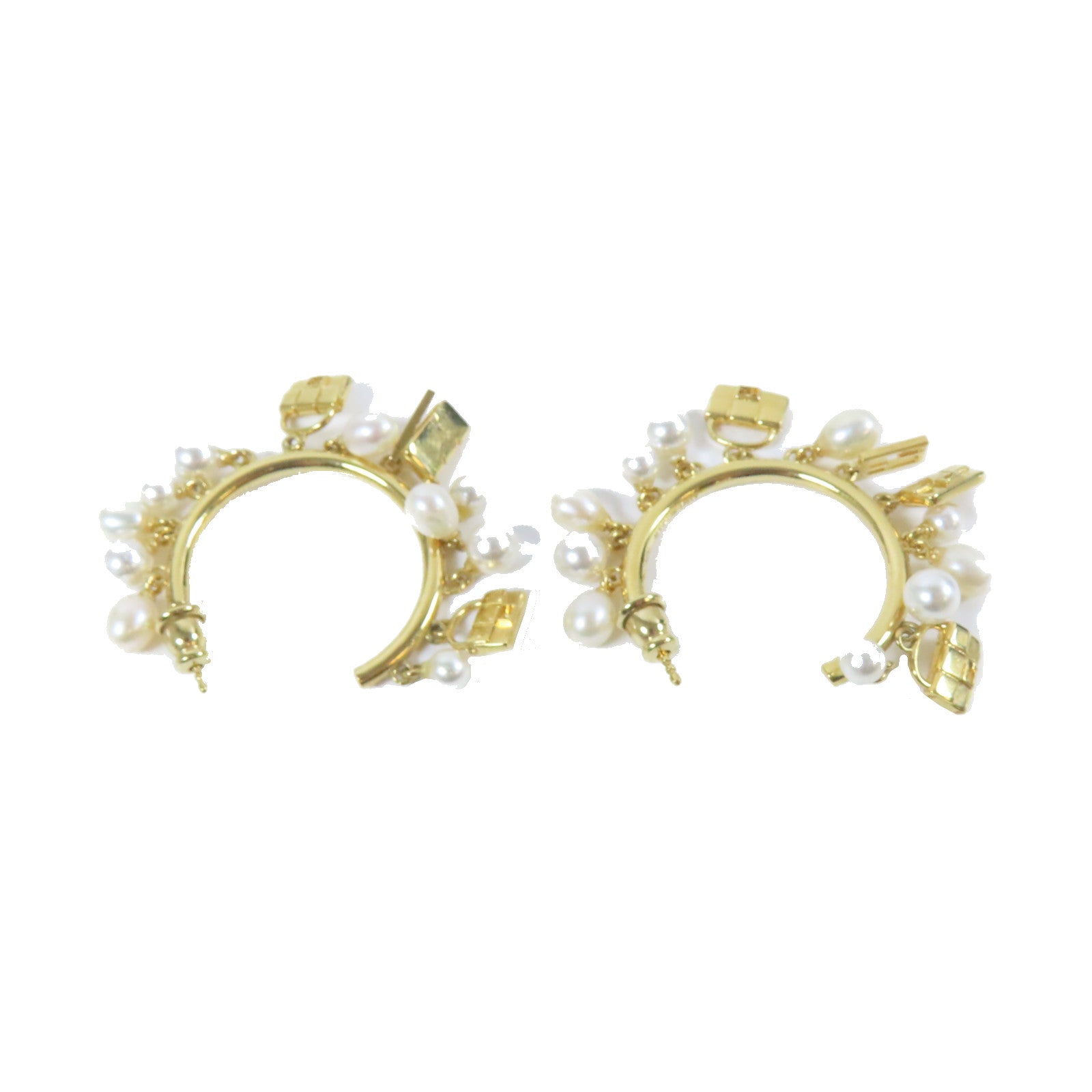 FENDI 金屬/仿珍珠Earrings耳環金色