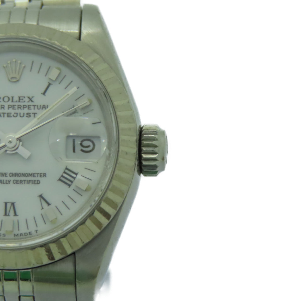 ROLEX Datejust 18K白金/不鏽鋼手錶自動機芯白色