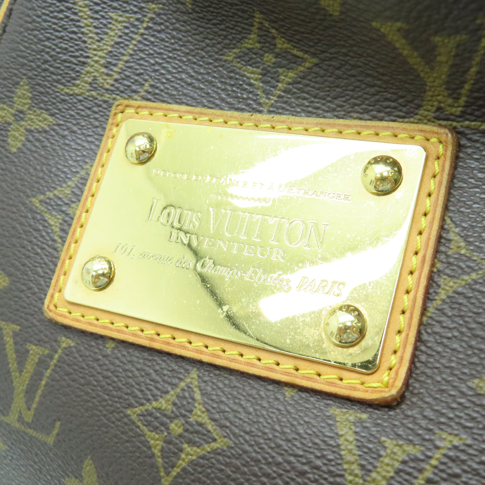 LOUIS VUITTON Monogram Galliera PM金扣肩背袋棕色