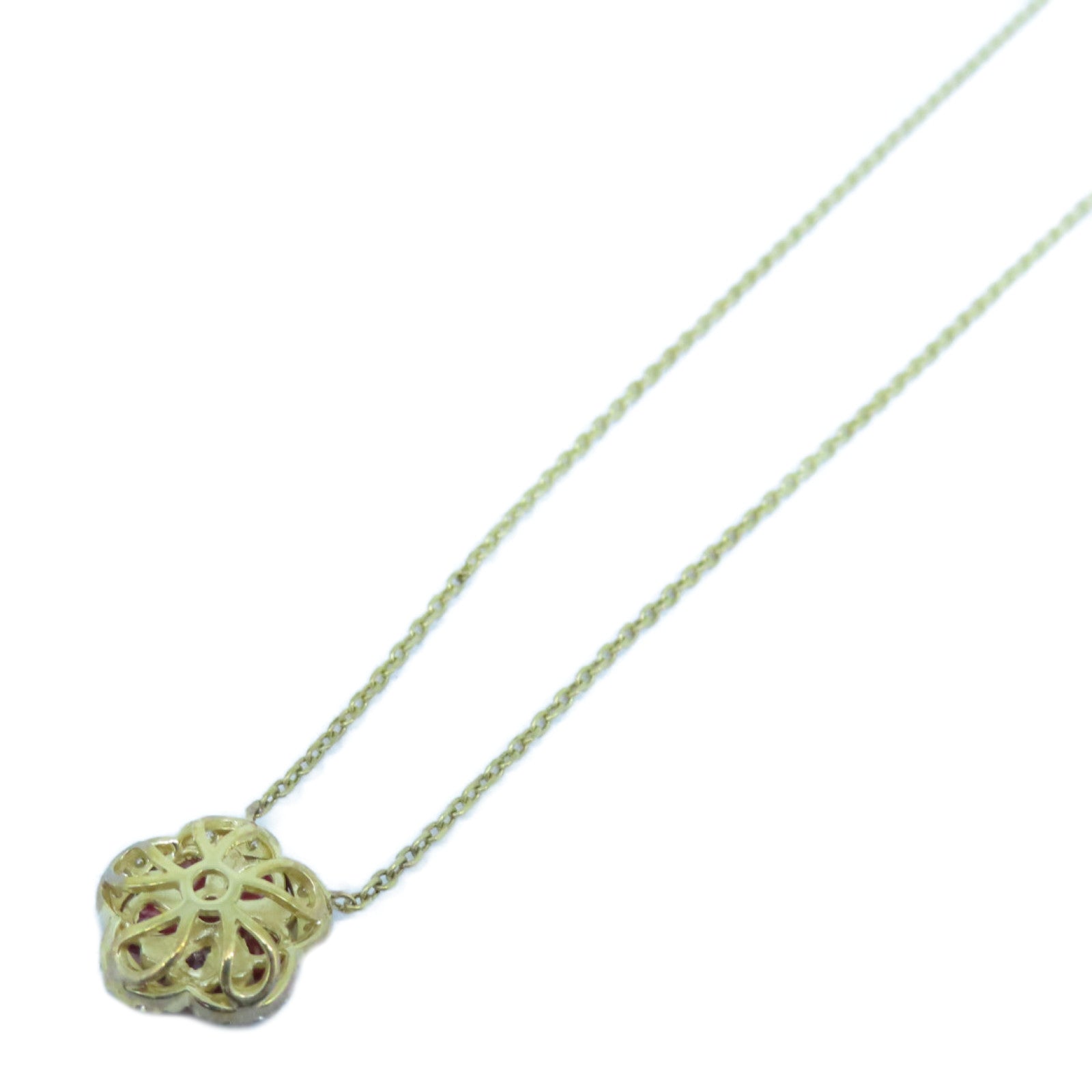 JEWELRY 【激減優惠】K14黃金Ruby Necklace 1.00ct紅寶石/0.15ct鑽石項鍊