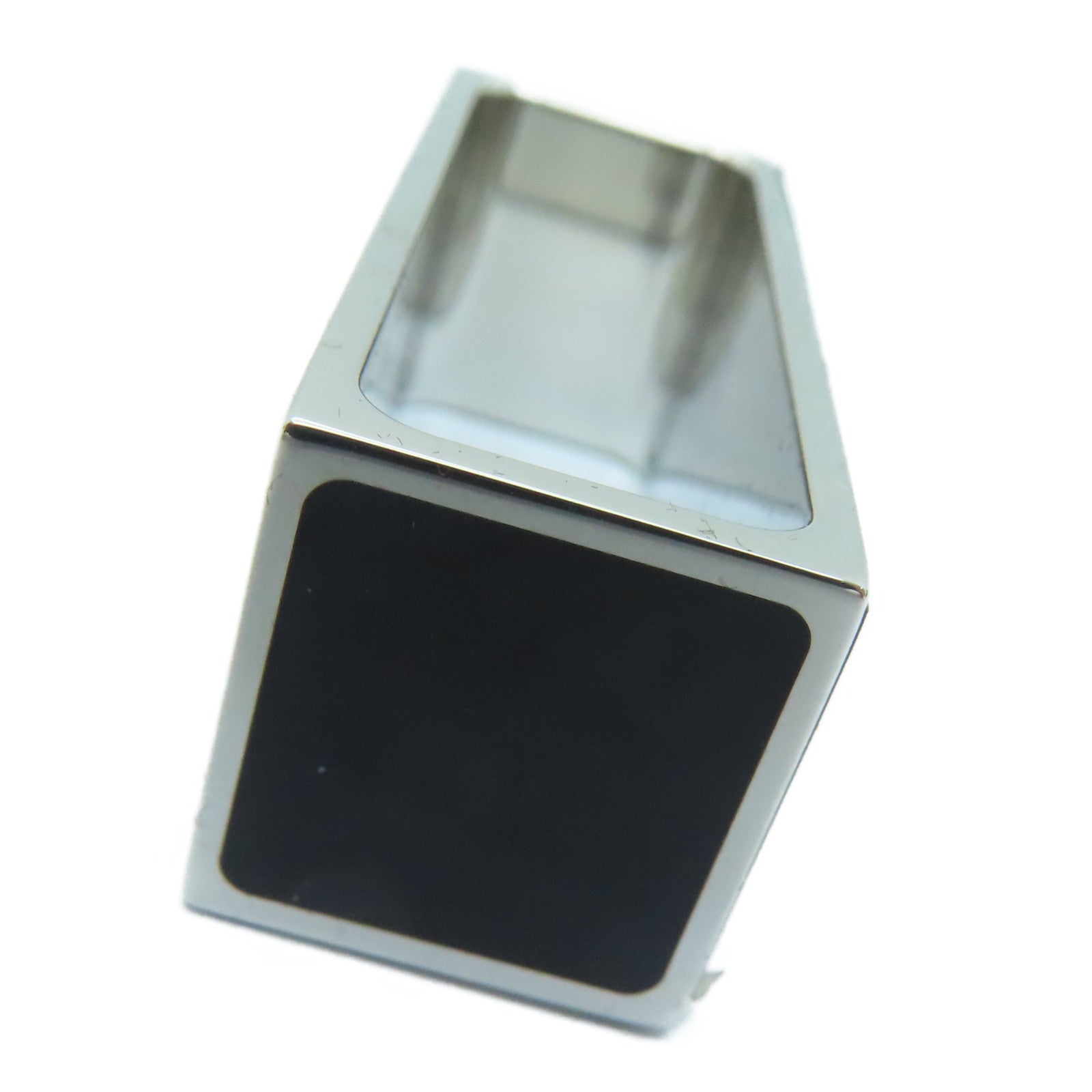 HERMES [Sharp Discount] Metal Sacarf Ring Black/Silver