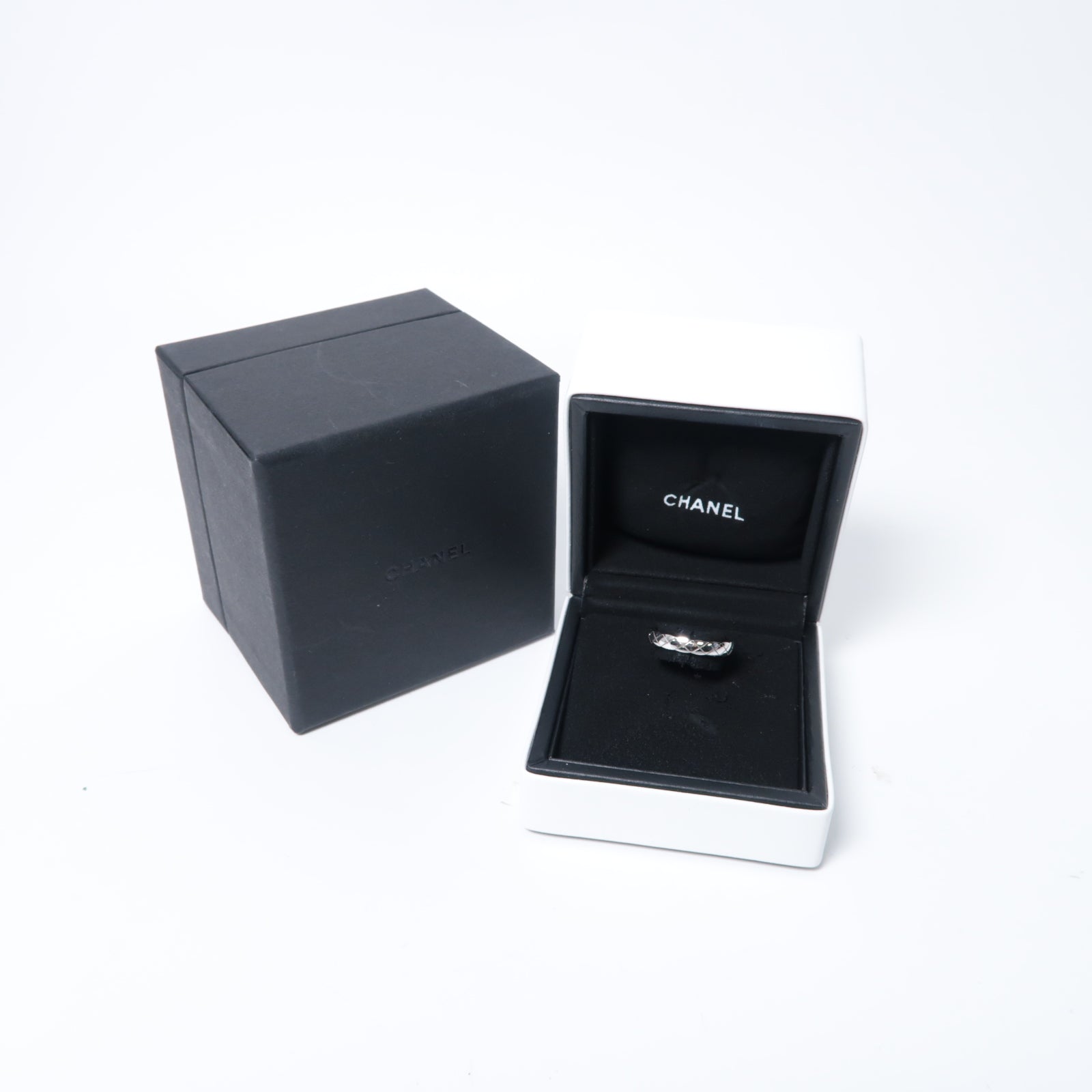 CHANEL 18K白金Mini Coco Crush Ring戒指US#5.25