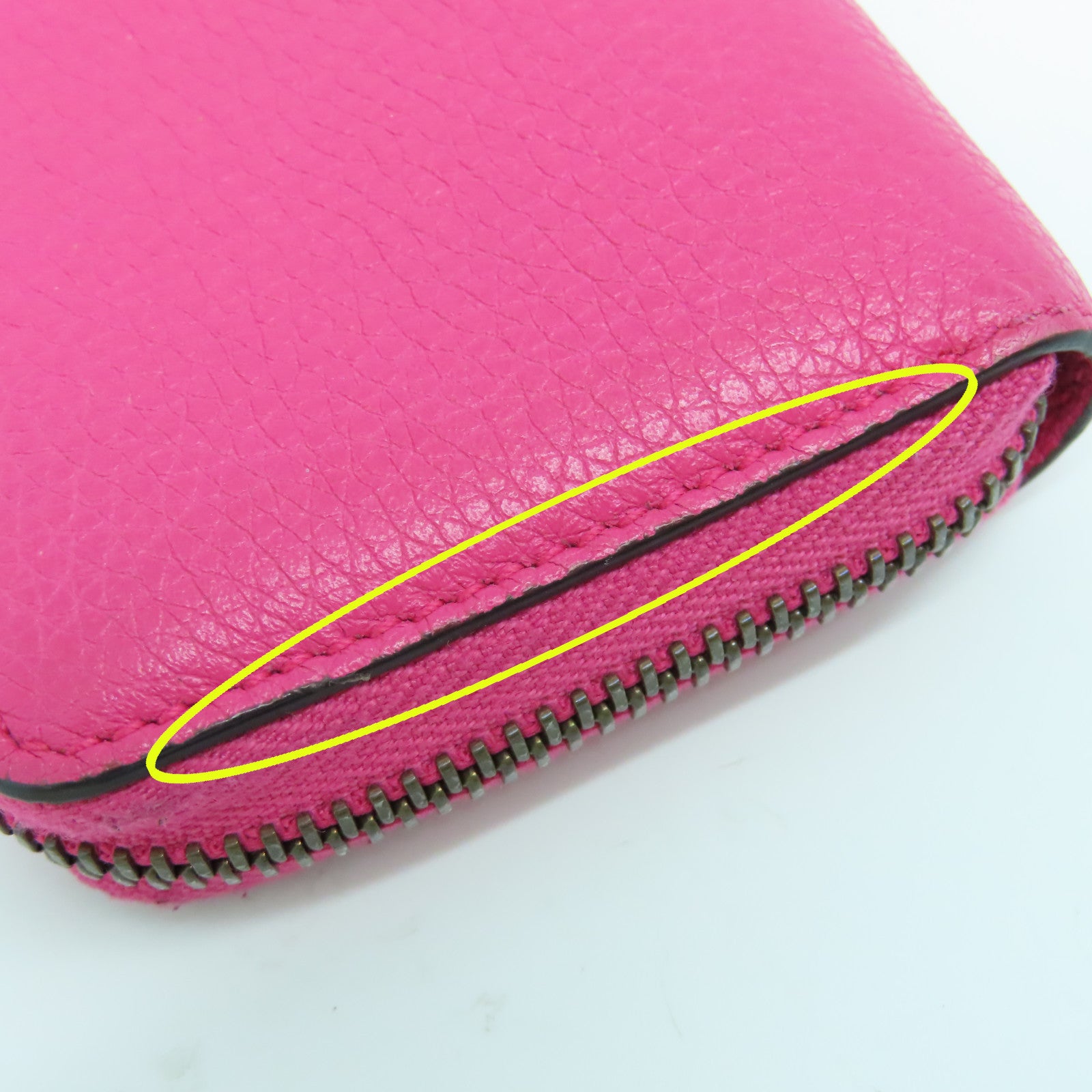 GUCCI 牛皮皮革Small Wallet金扣錢包粉紅色