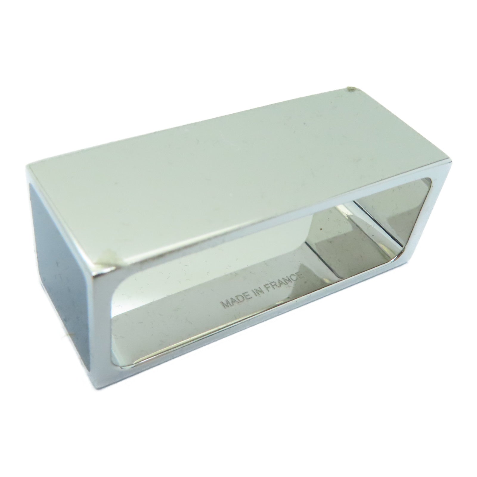 HERMES [Sharp Discount] Metal Sacarf Ring Black/Silver