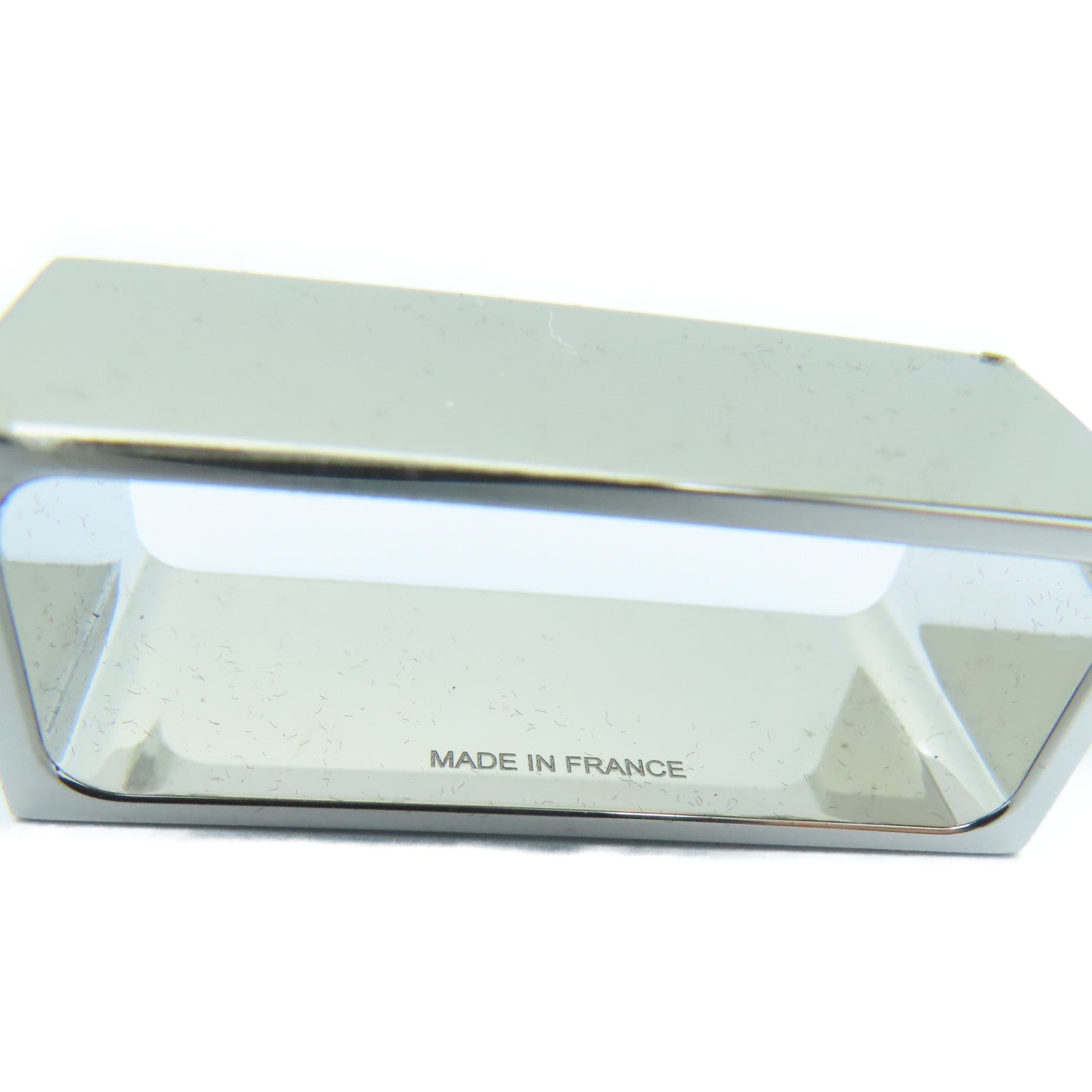 HERMES [Sharp Discount] Metal Sacarf Ring Black/Silver