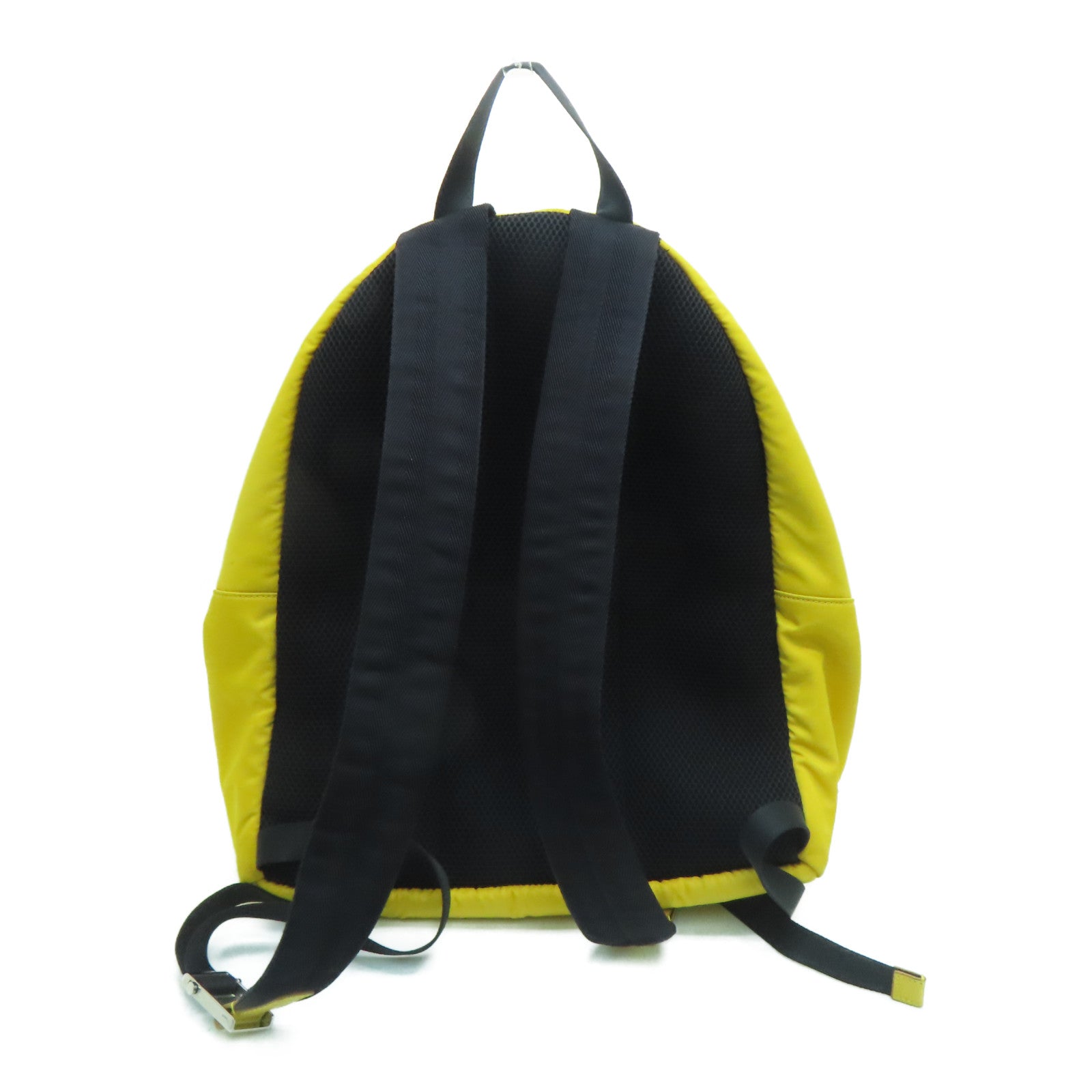 FENDI 尼龙Backpack银扣背包黄色