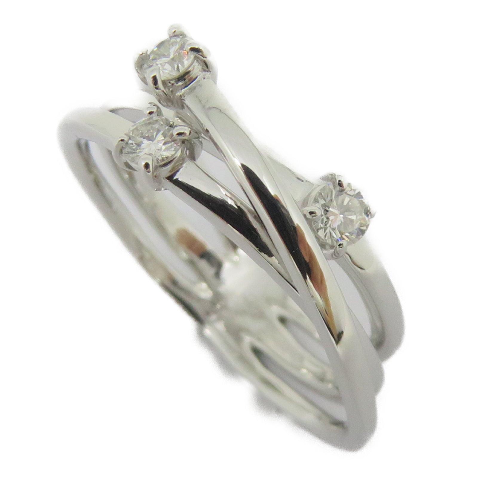 JEWELRY [Sharp Discount] 18K White Gold Diamond Ring US#5