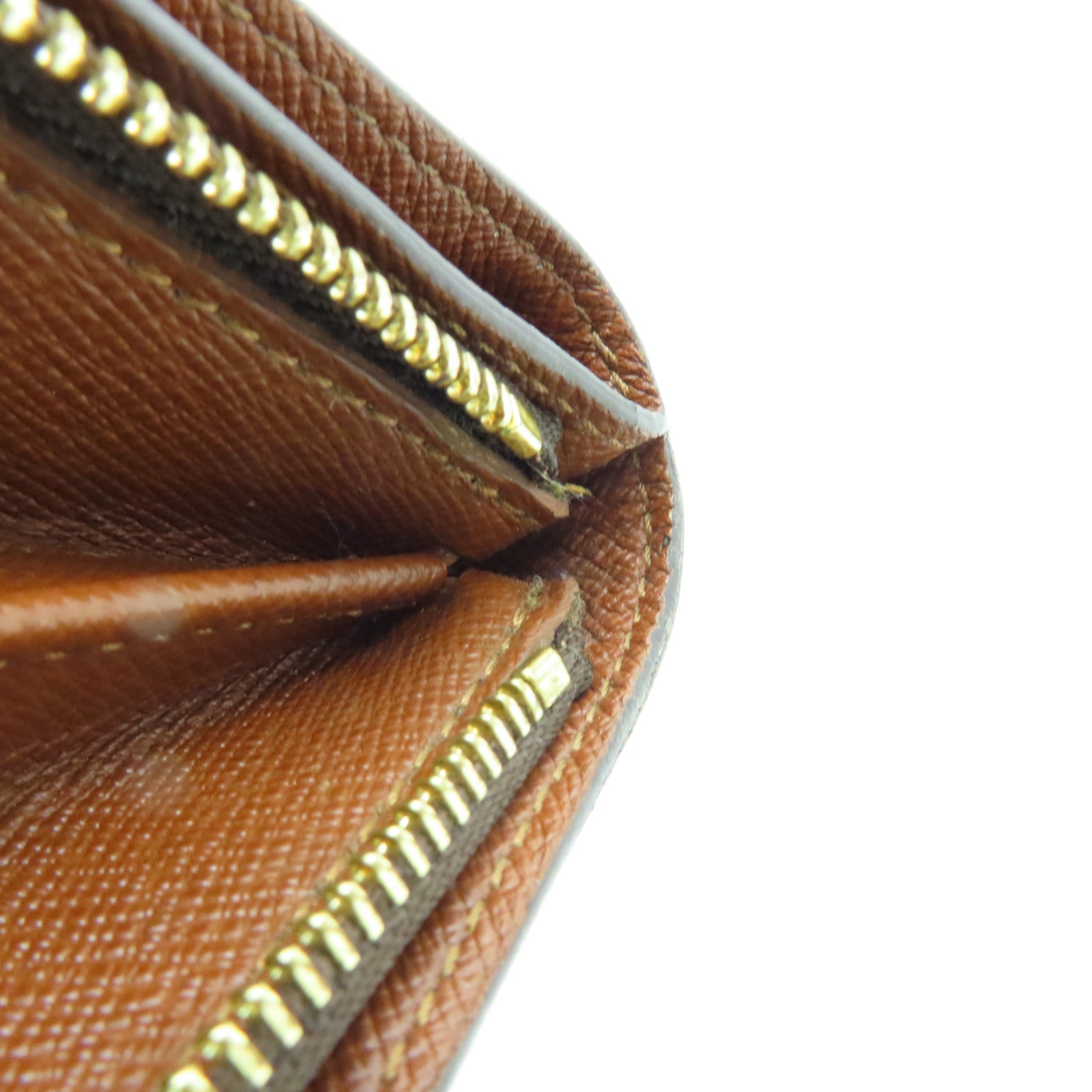LOUIS VUITTON Monogram Wallet Gold Buckle Wallet Brown
