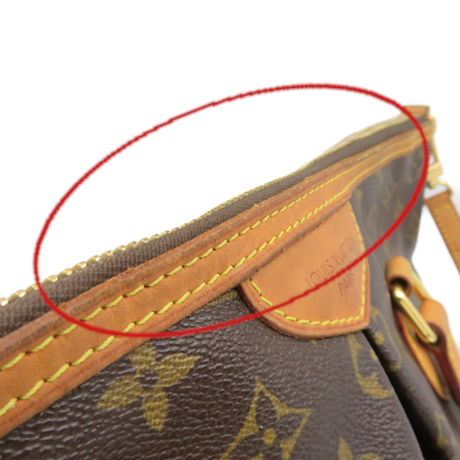 LOUIS VUITTON Monogram Palermo PM 2Way Shoulder Bag Brown