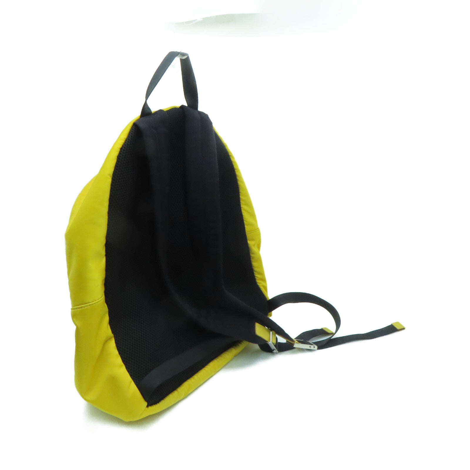 FENDI 尼龙Backpack银扣背包黄色