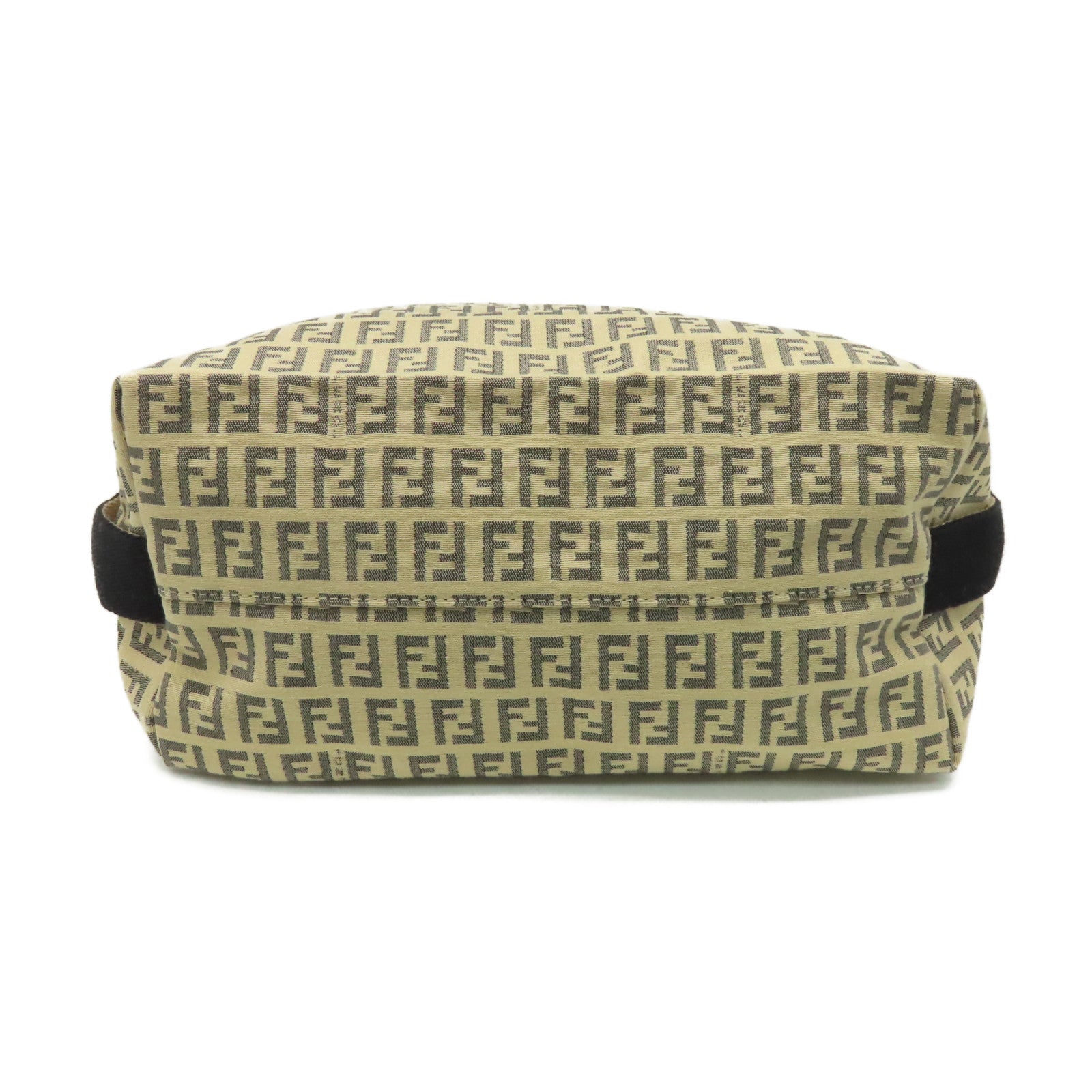FENDI 帆布Shoulder Bag肩背袋杏色/黑色