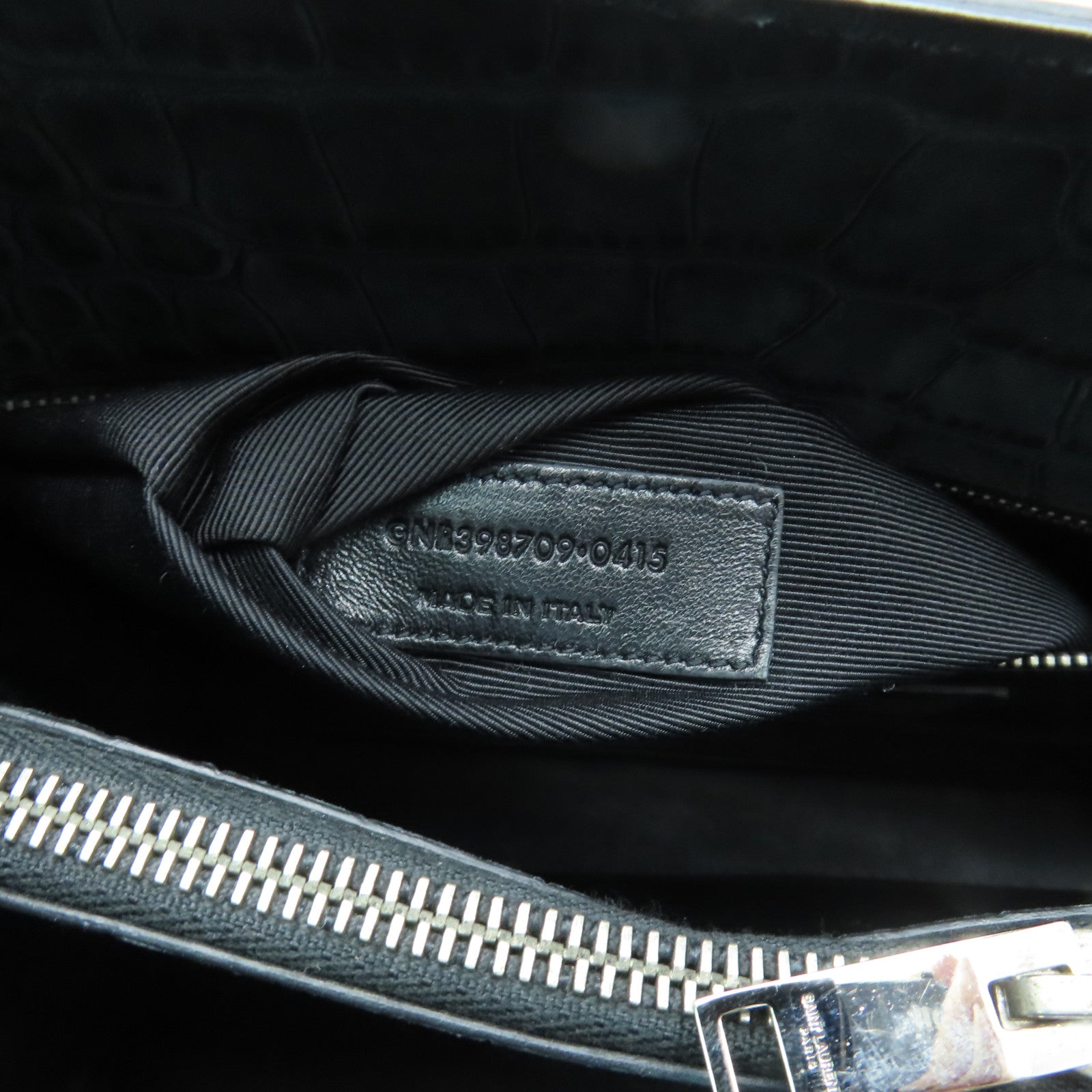 SAINT LAURENT 牛皮皮革2way Shoulder Bag銀扣手挽肩背兩用袋綠色