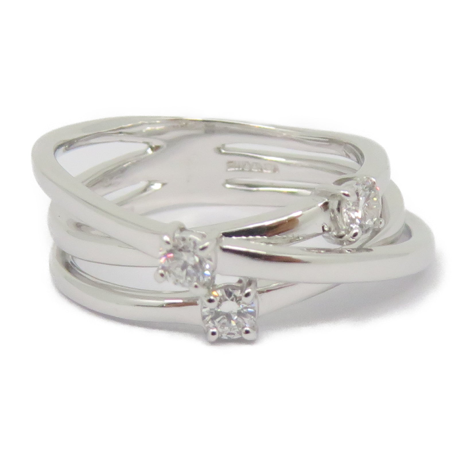 JEWELRY [Sharp Discount] 18K White Gold Diamond Ring US#5