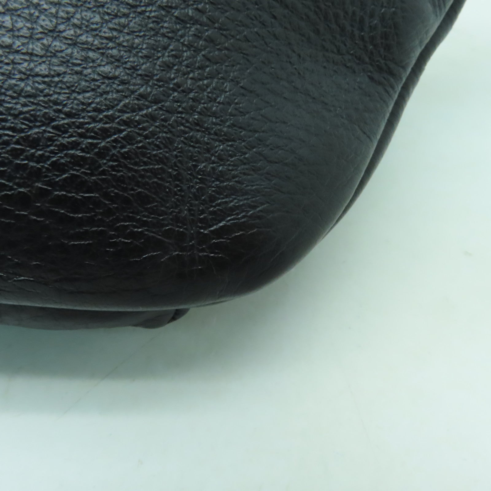 BALENCIAGA 牛皮皮革Waist Bag銀扣腰包黑色