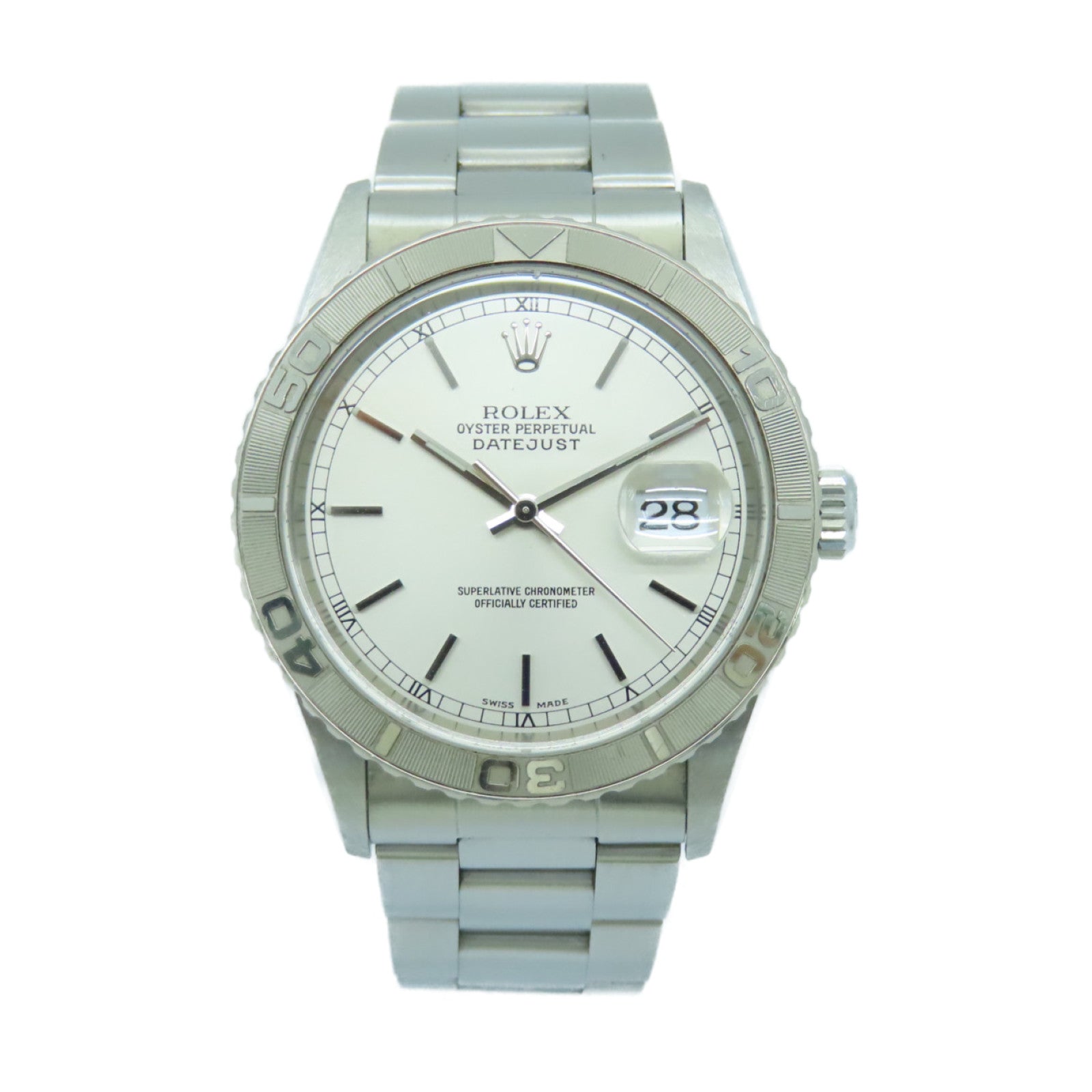 ROLEX Turn-O-graph 36MM不鏽鋼手錶自動機芯銀色