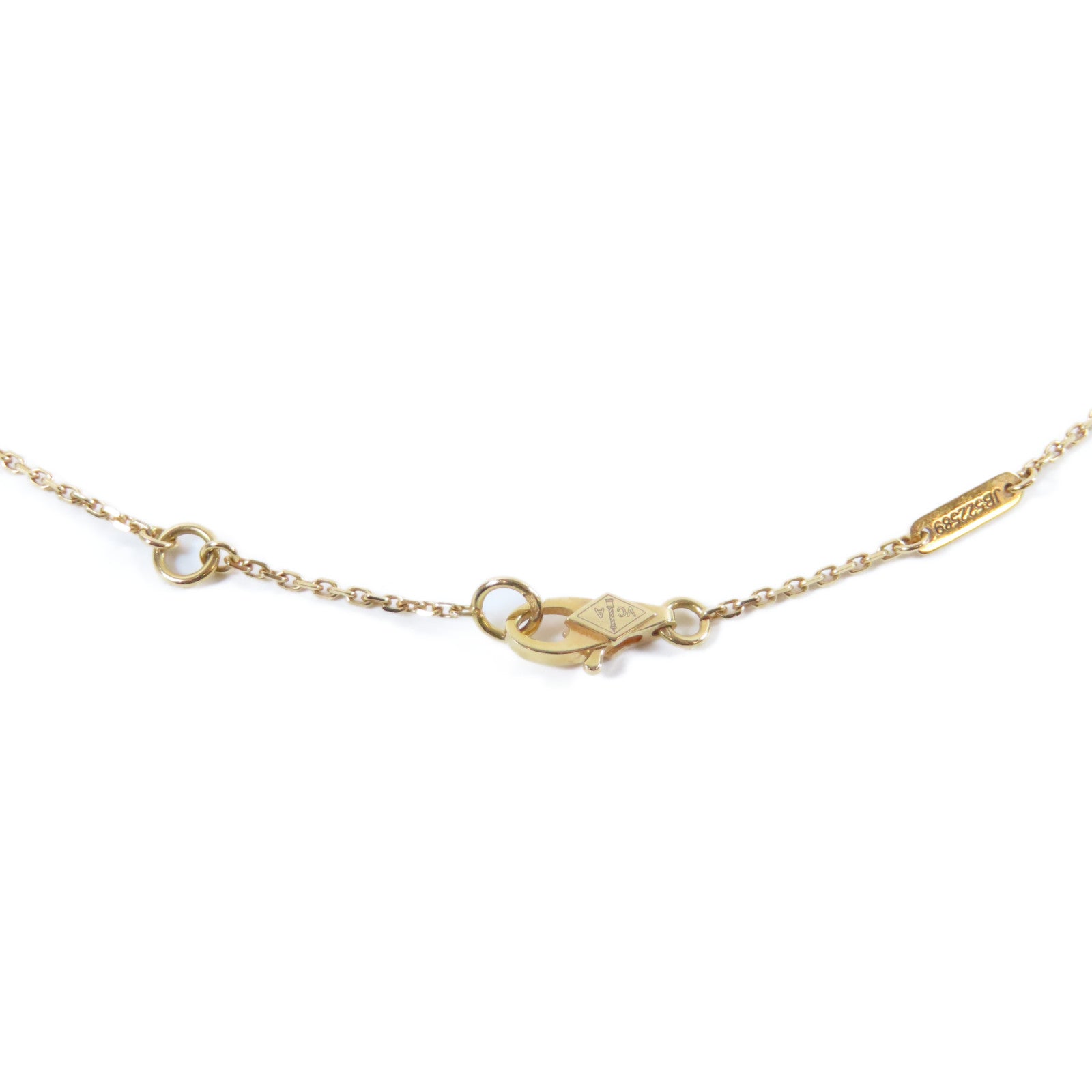 Van Cleef & Arpels 18K玫瑰金/紅玉髓Sweet Alhambra Necklace項鏈紅色/金色