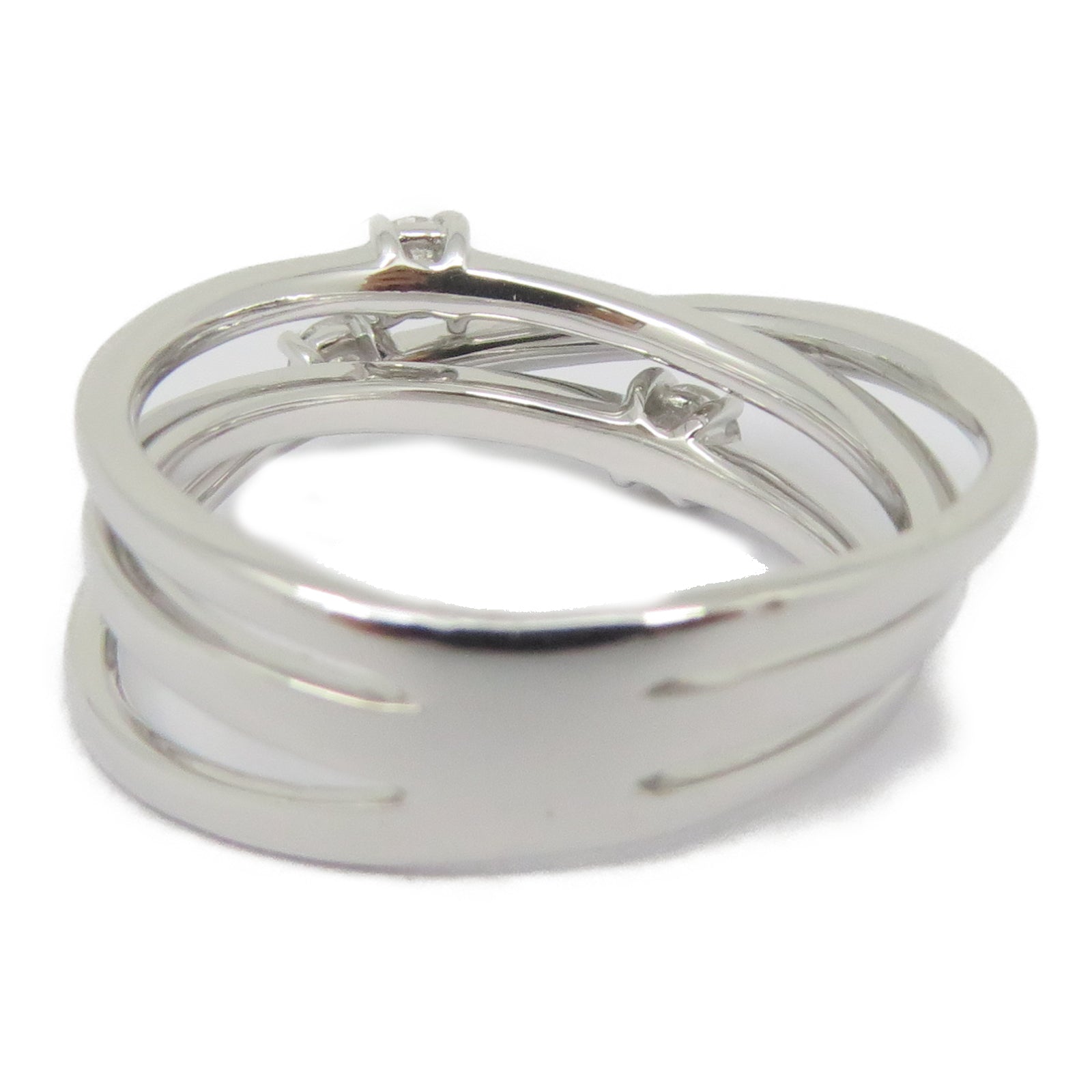 JEWELRY [Sharp Discount] 18K White Gold Diamond Ring US#5