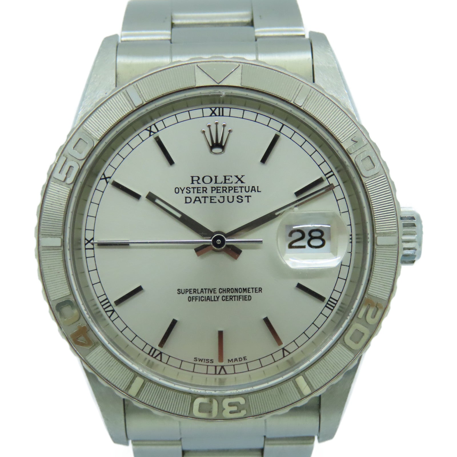ROLEX Turn-O-graph 36MM不鏽鋼手錶自動機芯銀色
