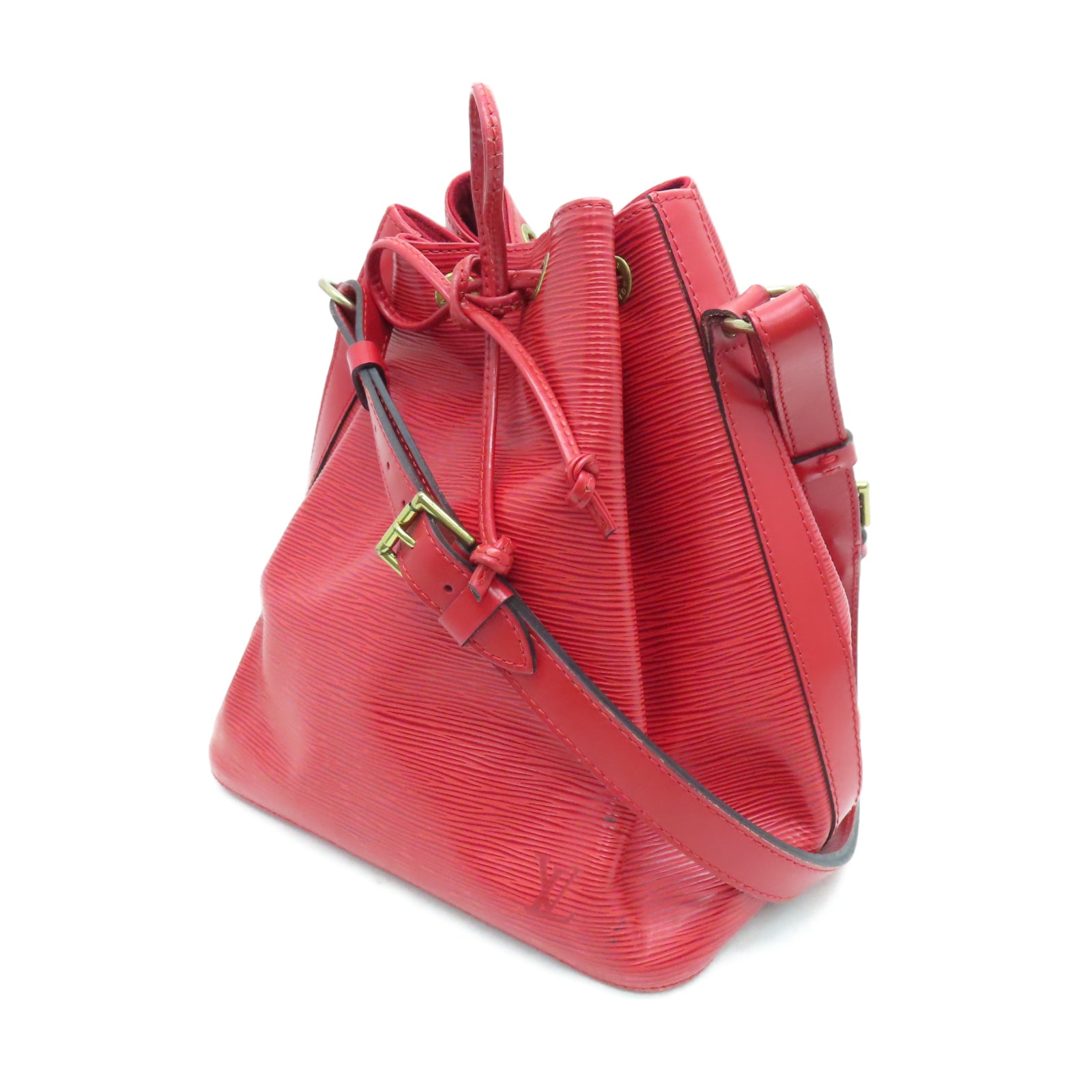 LOUIS VUITTON Epi Noe金扣肩背袋紅色