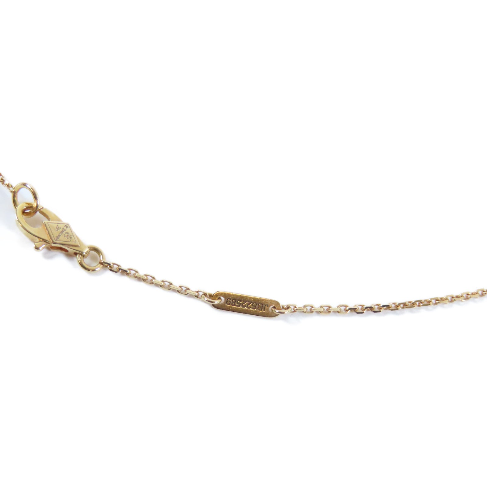 Van Cleef & Arpels 18K玫瑰金/紅玉髓Sweet Alhambra Necklace項鏈紅色/金色