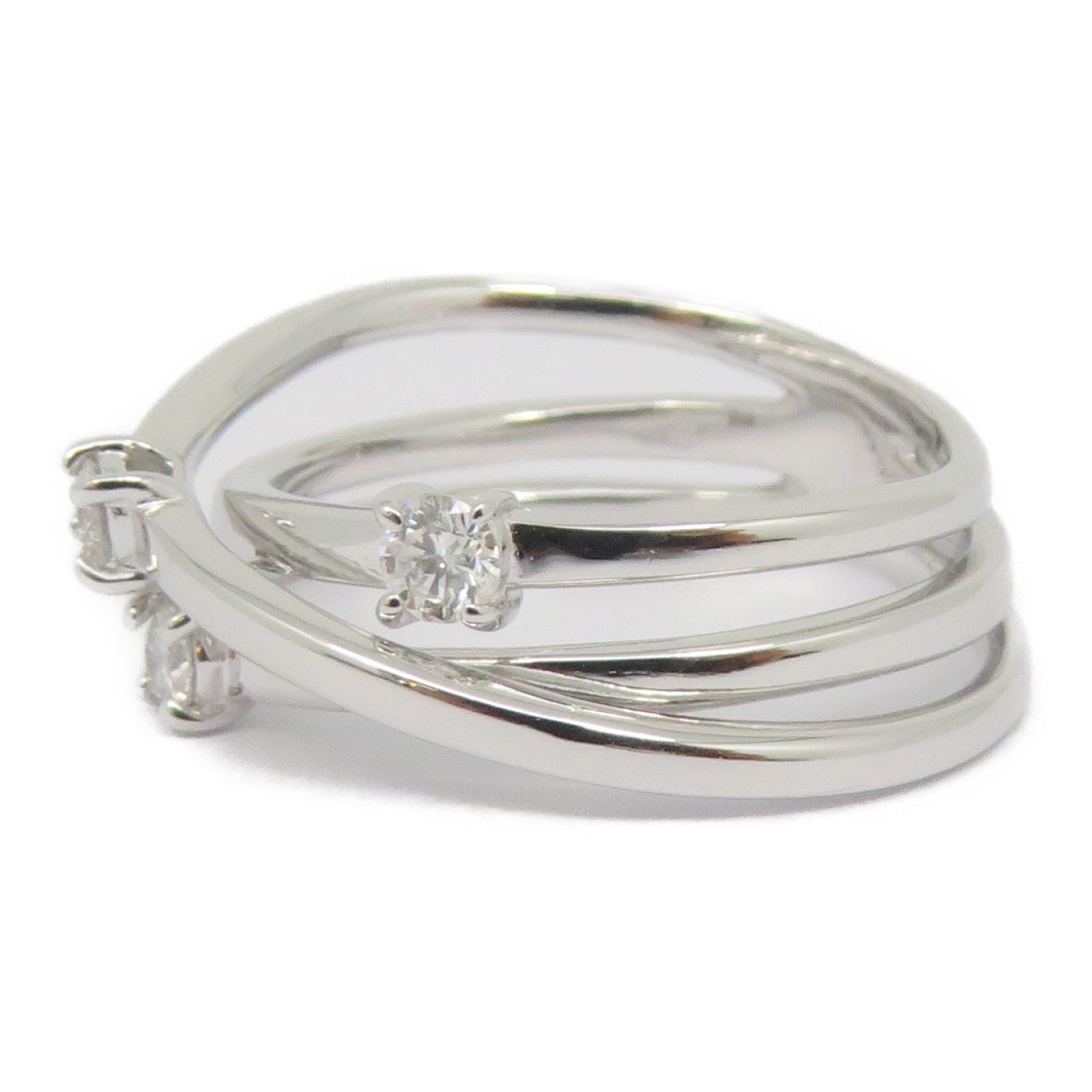 JEWELRY [Sharp Discount] 18K White Gold Diamond Ring US#5