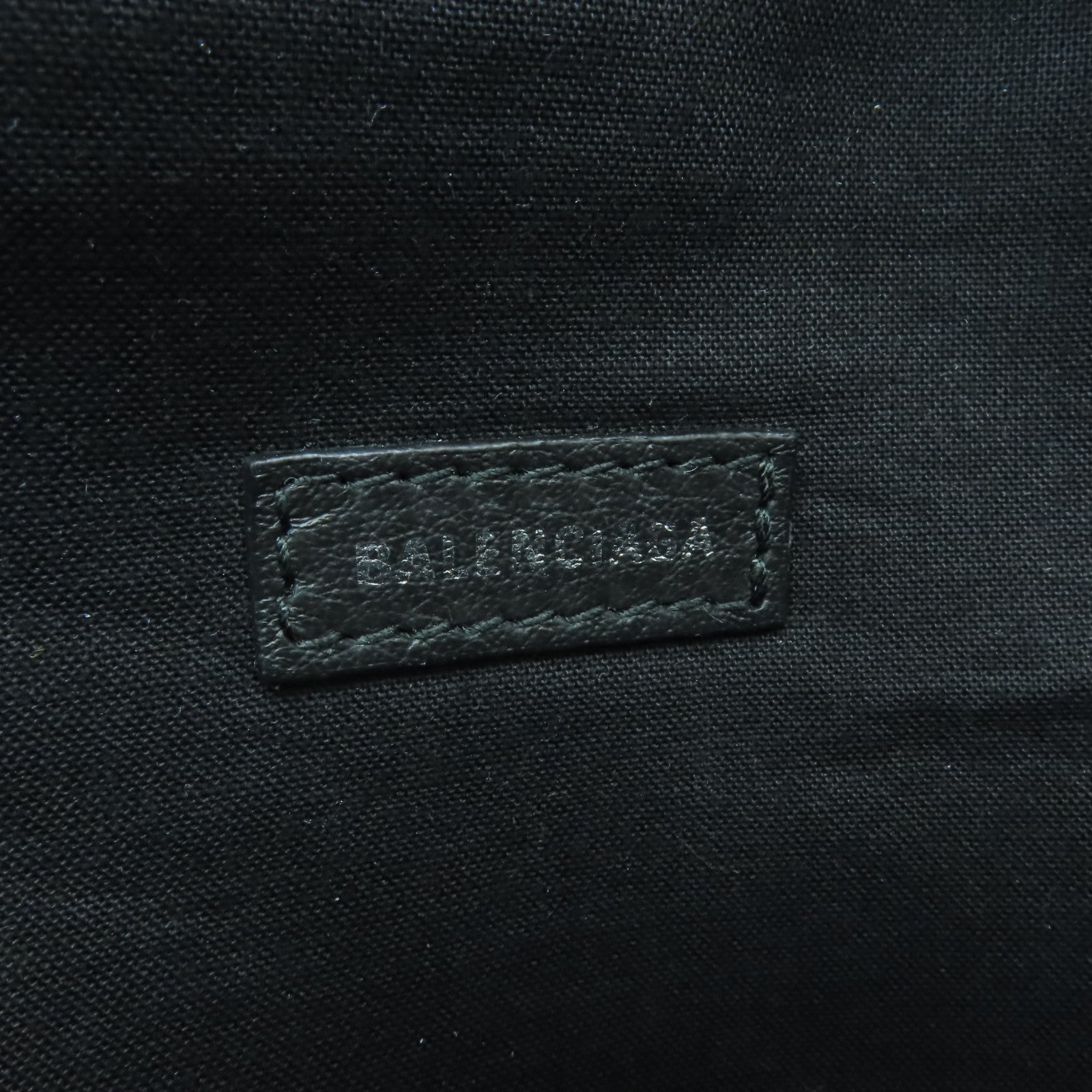 BALENCIAGA 牛皮皮革Waist Bag銀扣腰包黑色