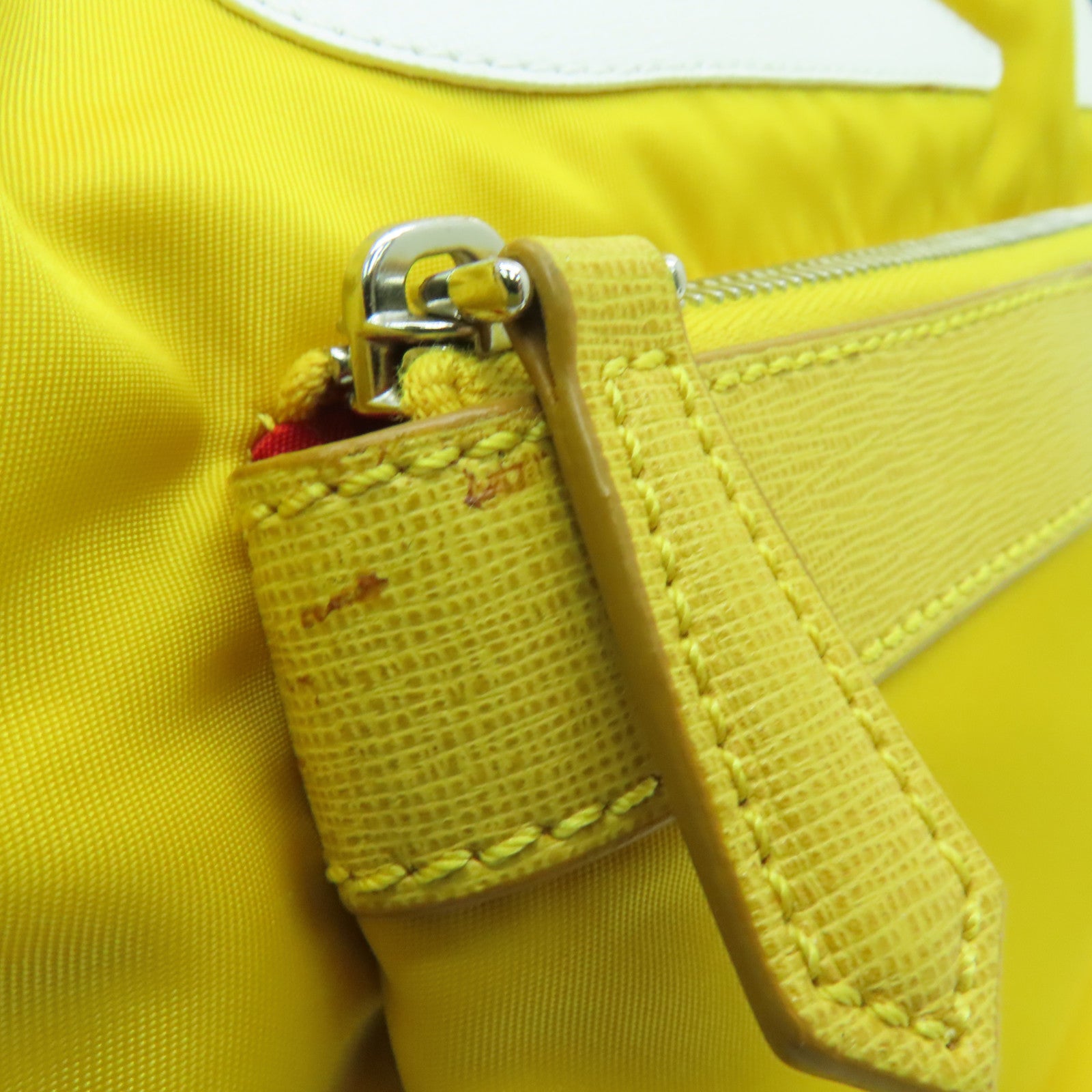 FENDI 尼龙Backpack银扣背包黄色