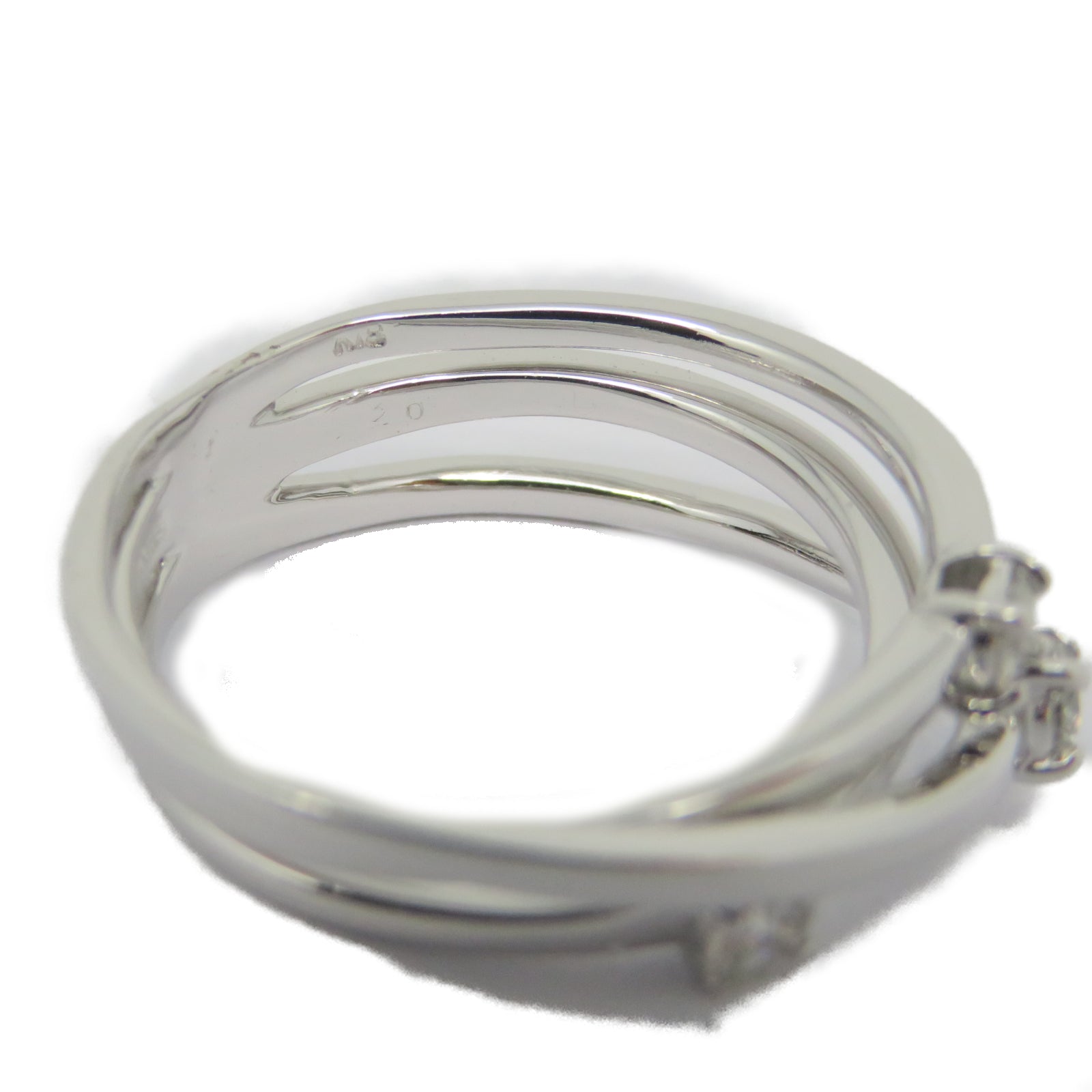 JEWELRY [Sharp Discount] 18K White Gold Diamond Ring US#5