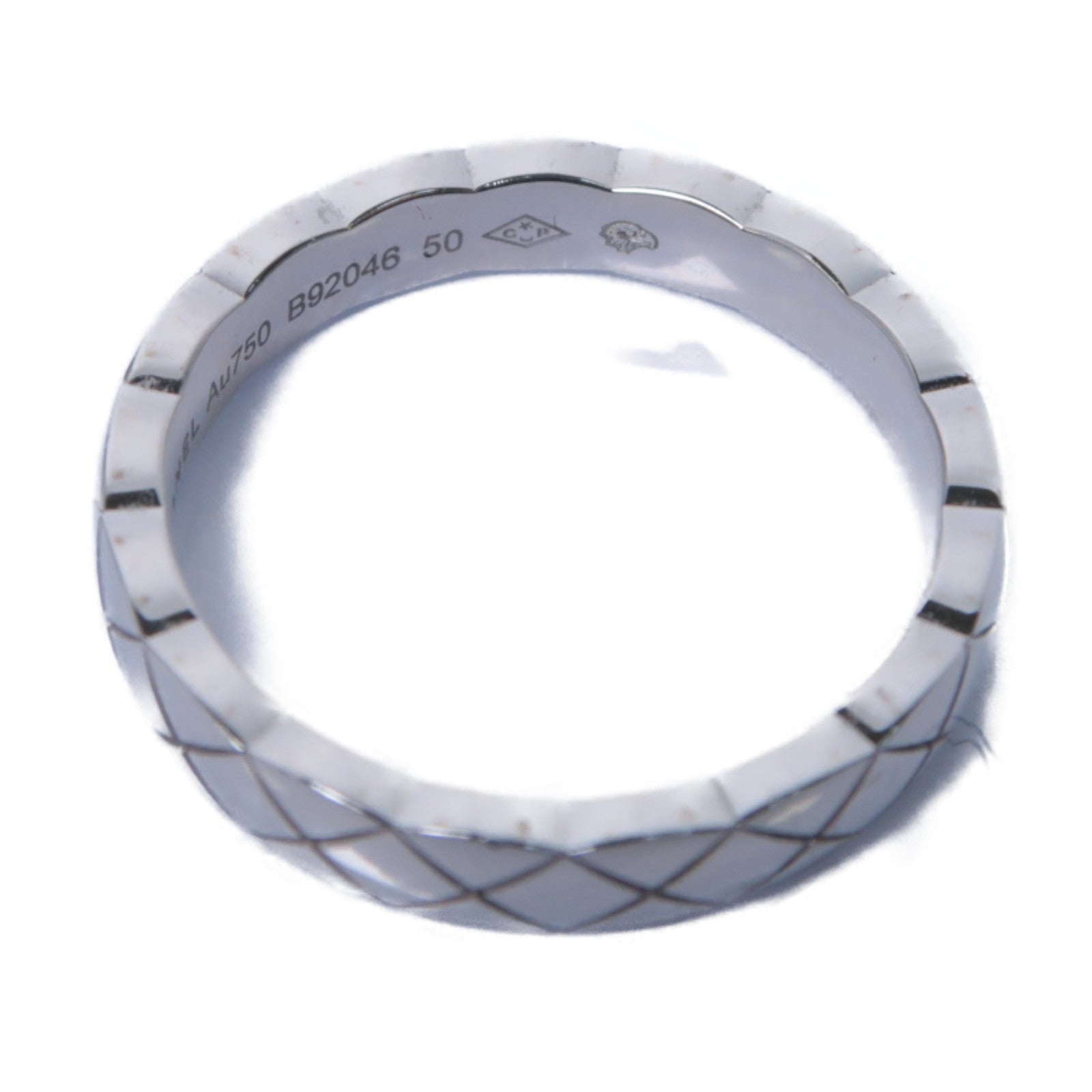 CHANEL 18K白金Mini Coco Crush Ring戒指US#5.25