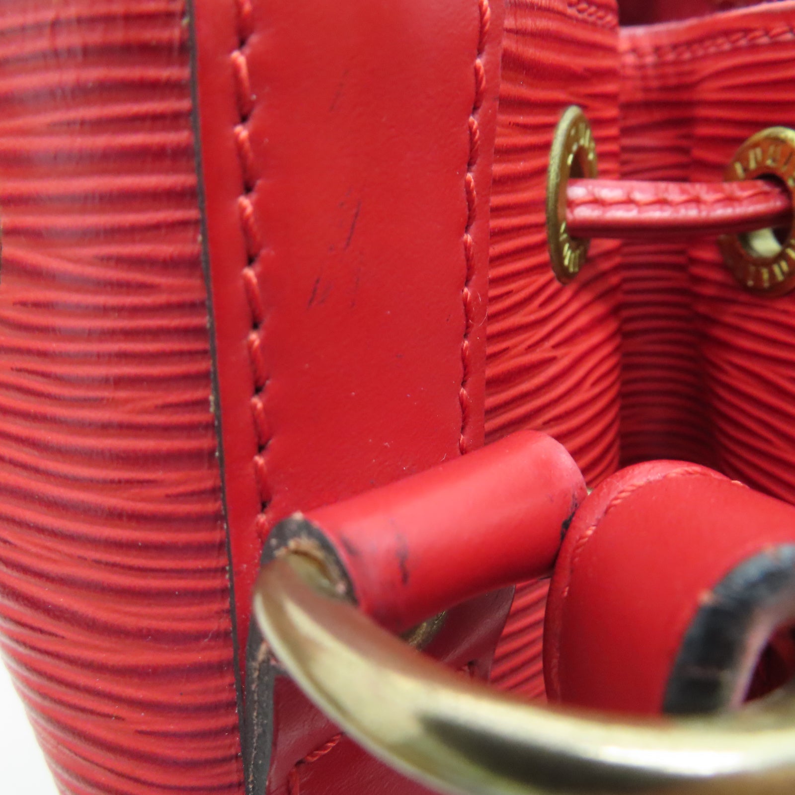 LOUIS VUITTON Epi Noe金扣肩背袋紅色