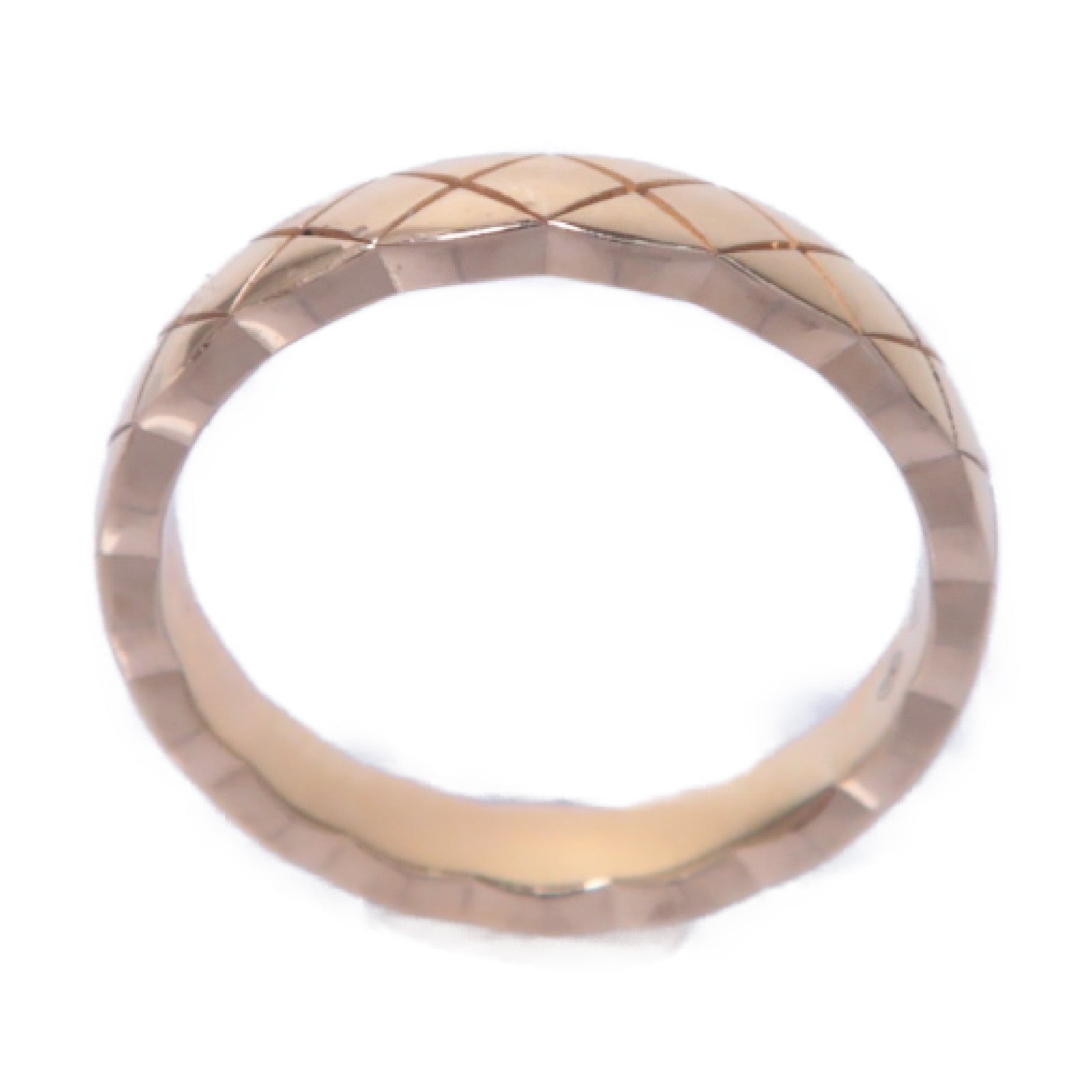 CHANEL 18K玫瑰金Mini Coco Crush Ring戒指US#5.25